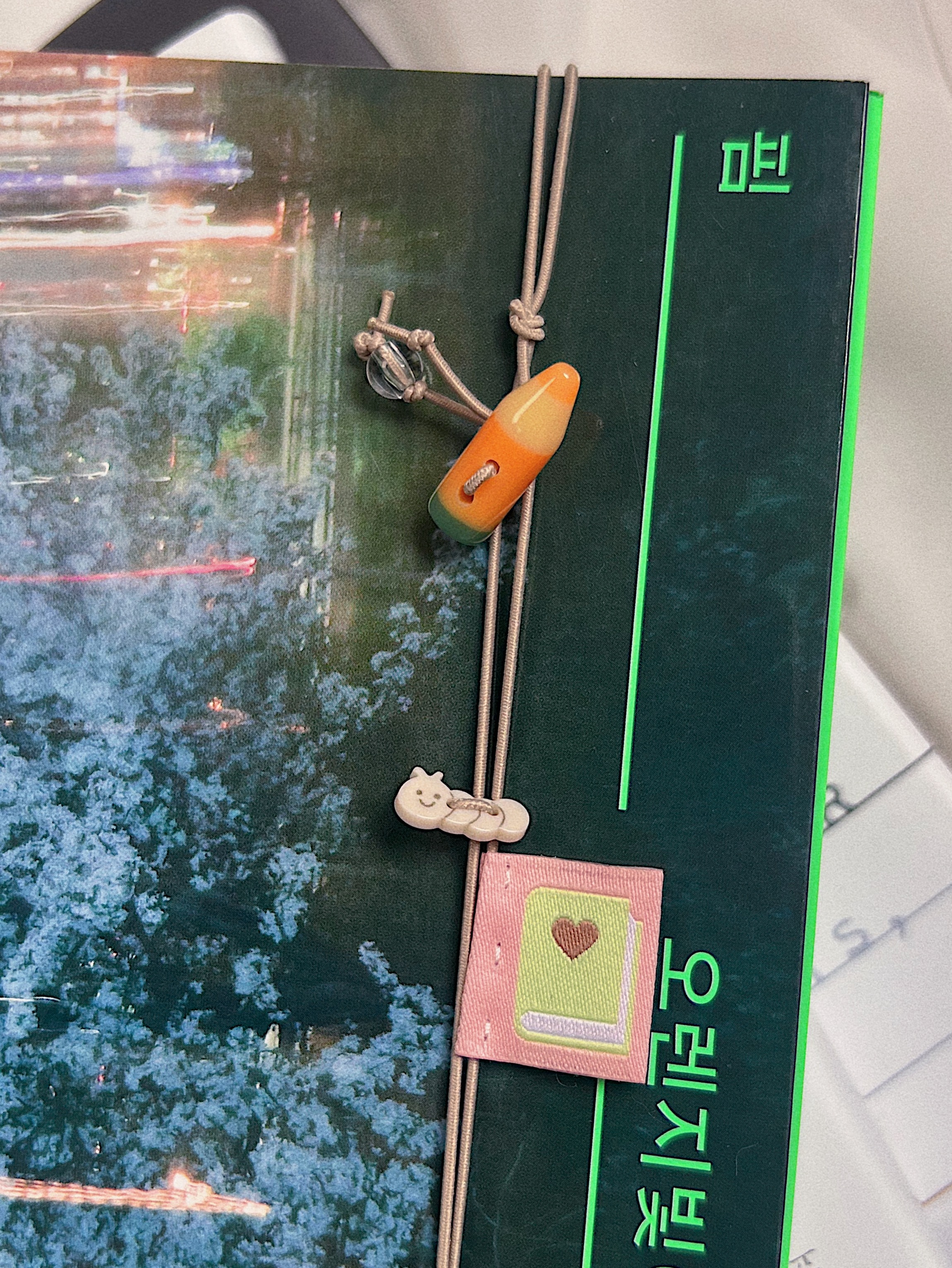 [유월은]단추수집북마크_공부벌레(3colors)