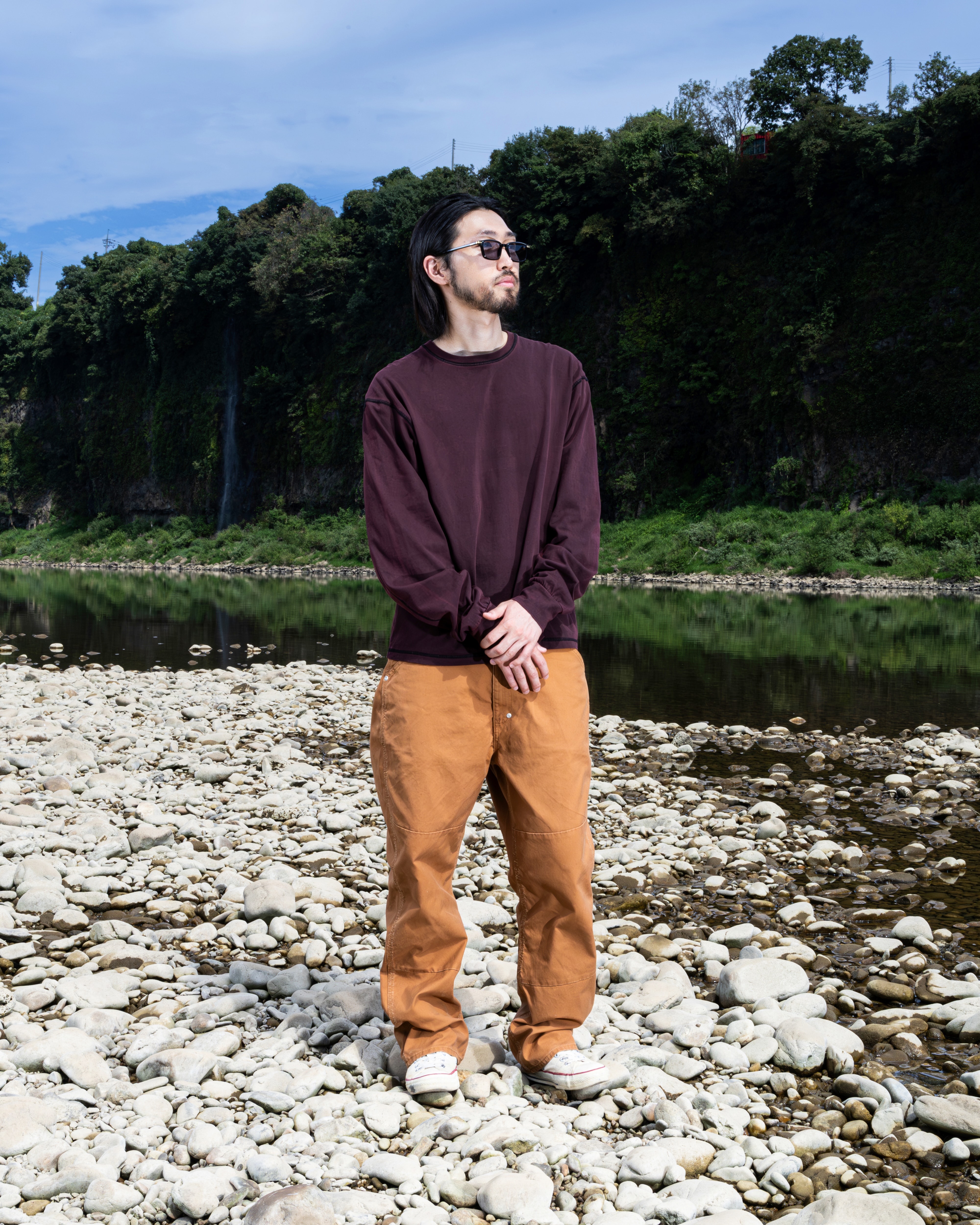 CHASE LS TEE / BURGUNDY