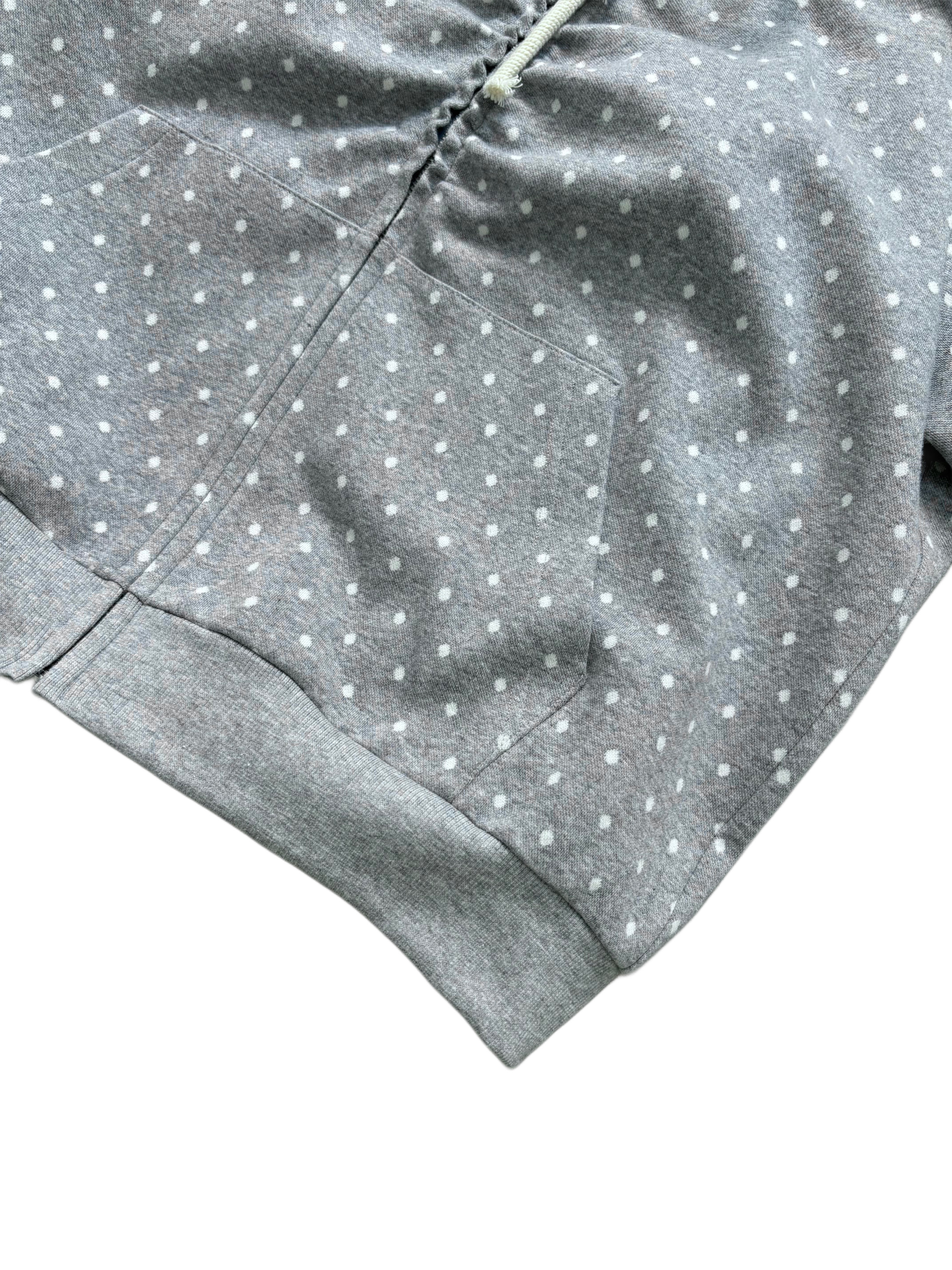 Dot half hood zip-up