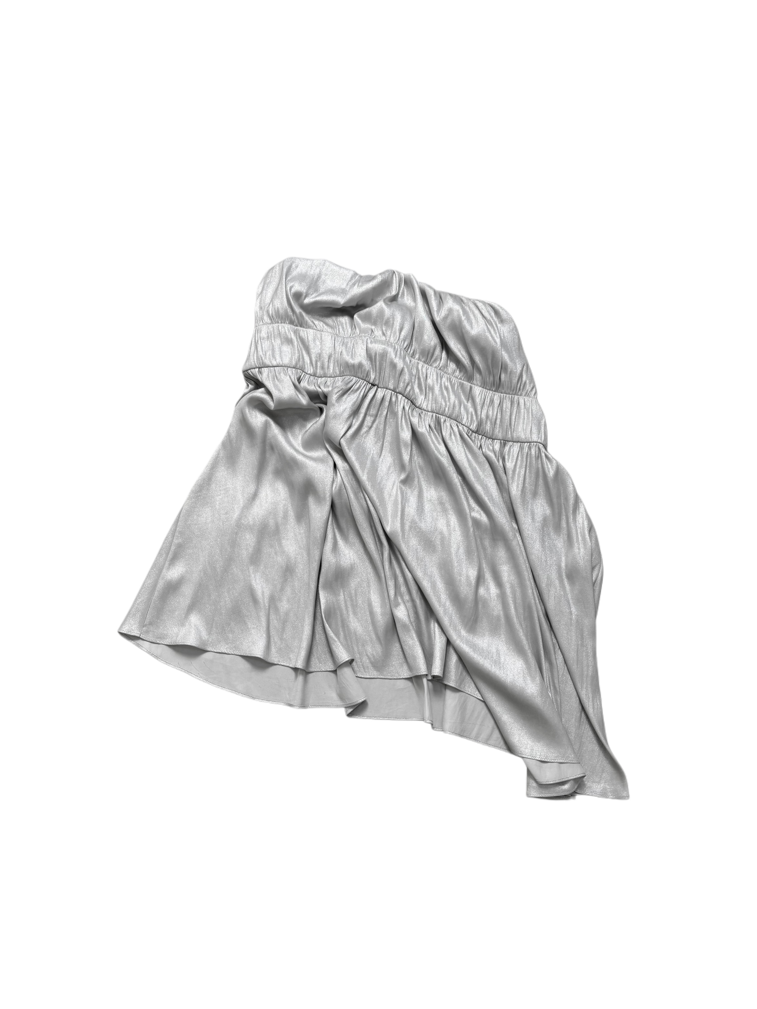 Shirring banding skirt(Silver)