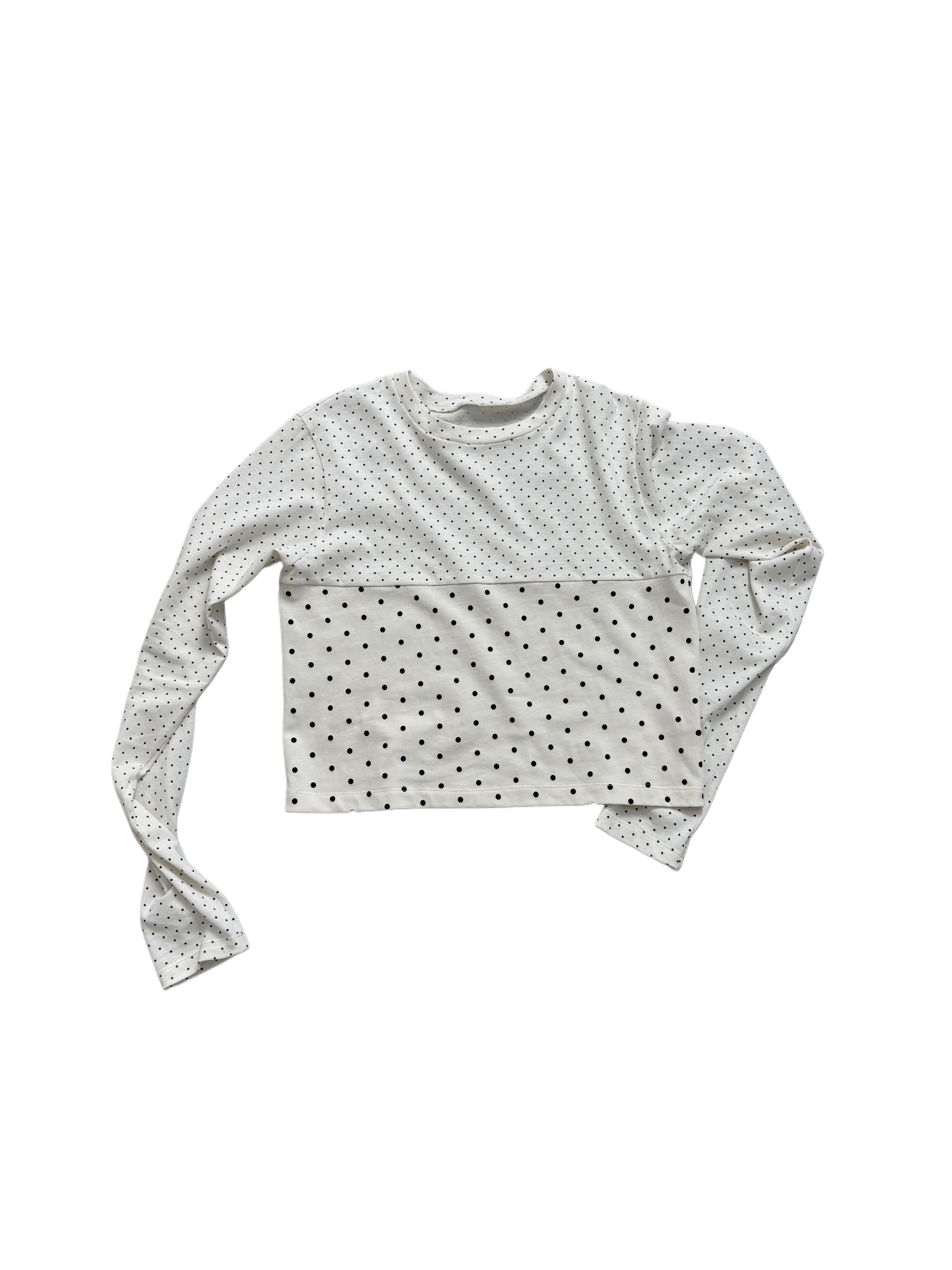 Dot mix long sleeveless(Ivory)