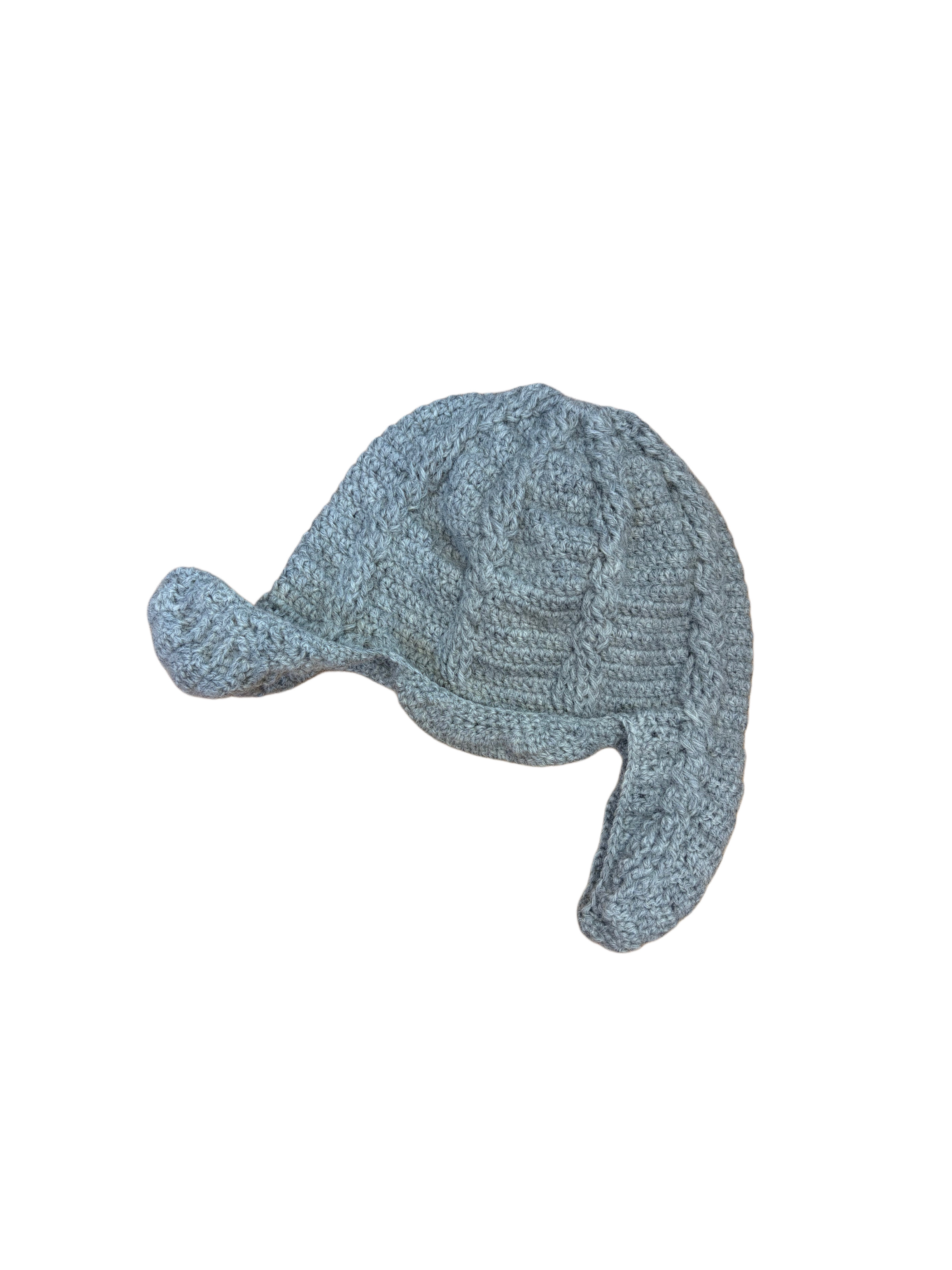 Cable earflap hat(Cloud)
