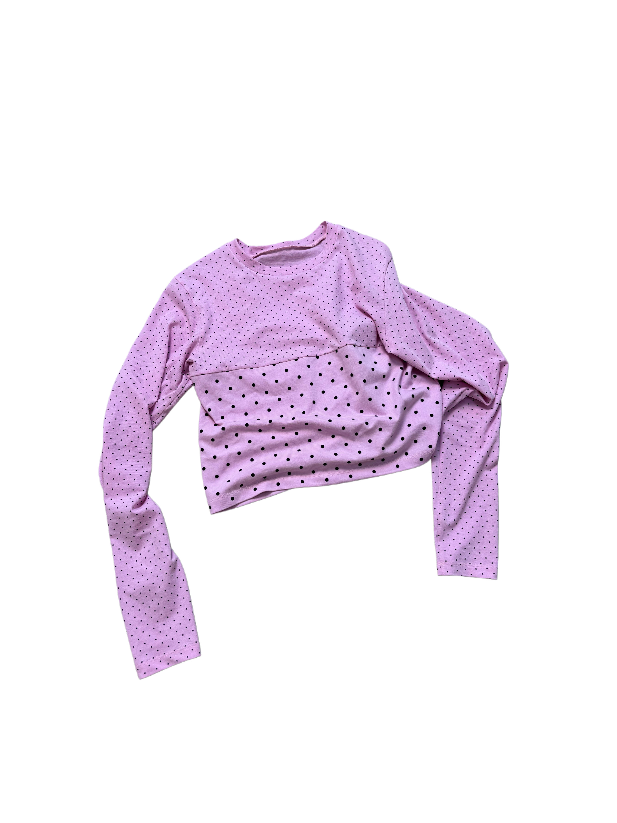 Dot mix long sleeveless(Pink)