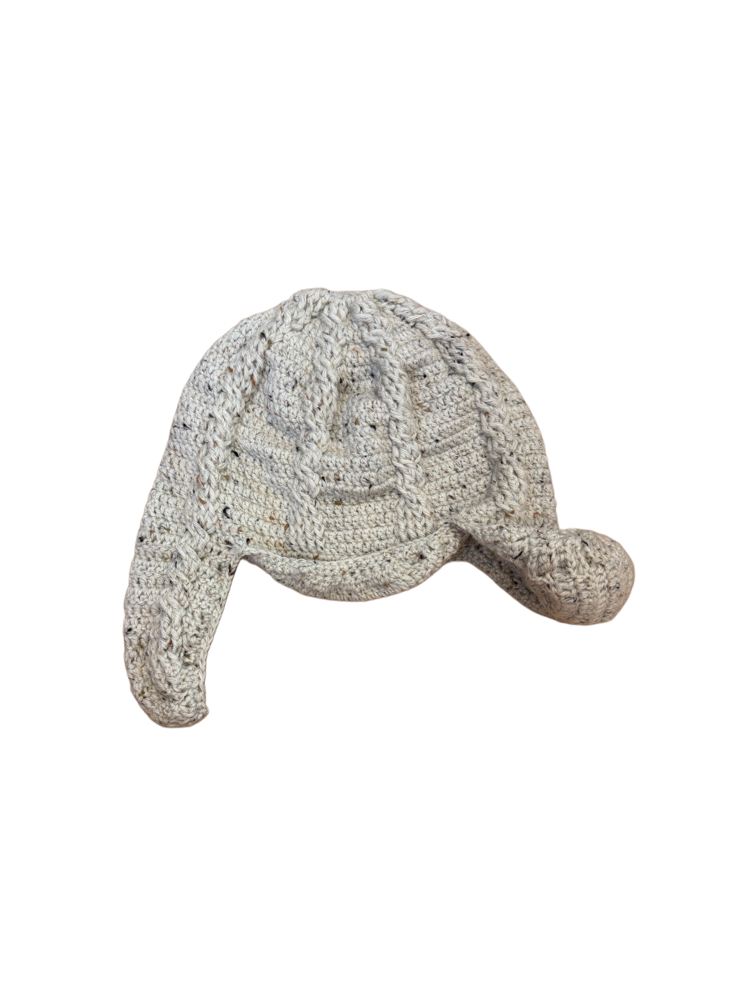 Cable earflap hat(Sand)