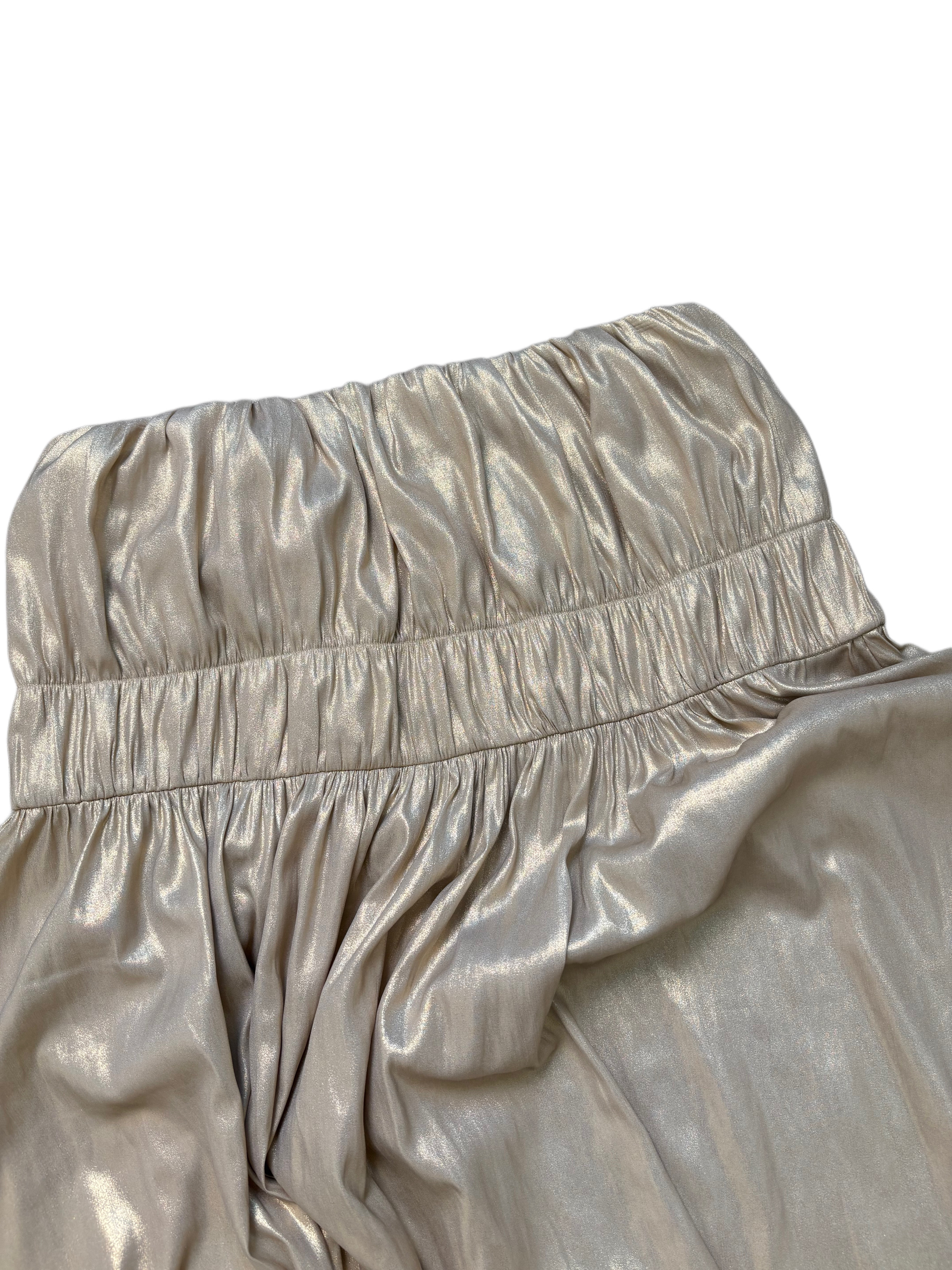 Shirring banding skirt(Gold)