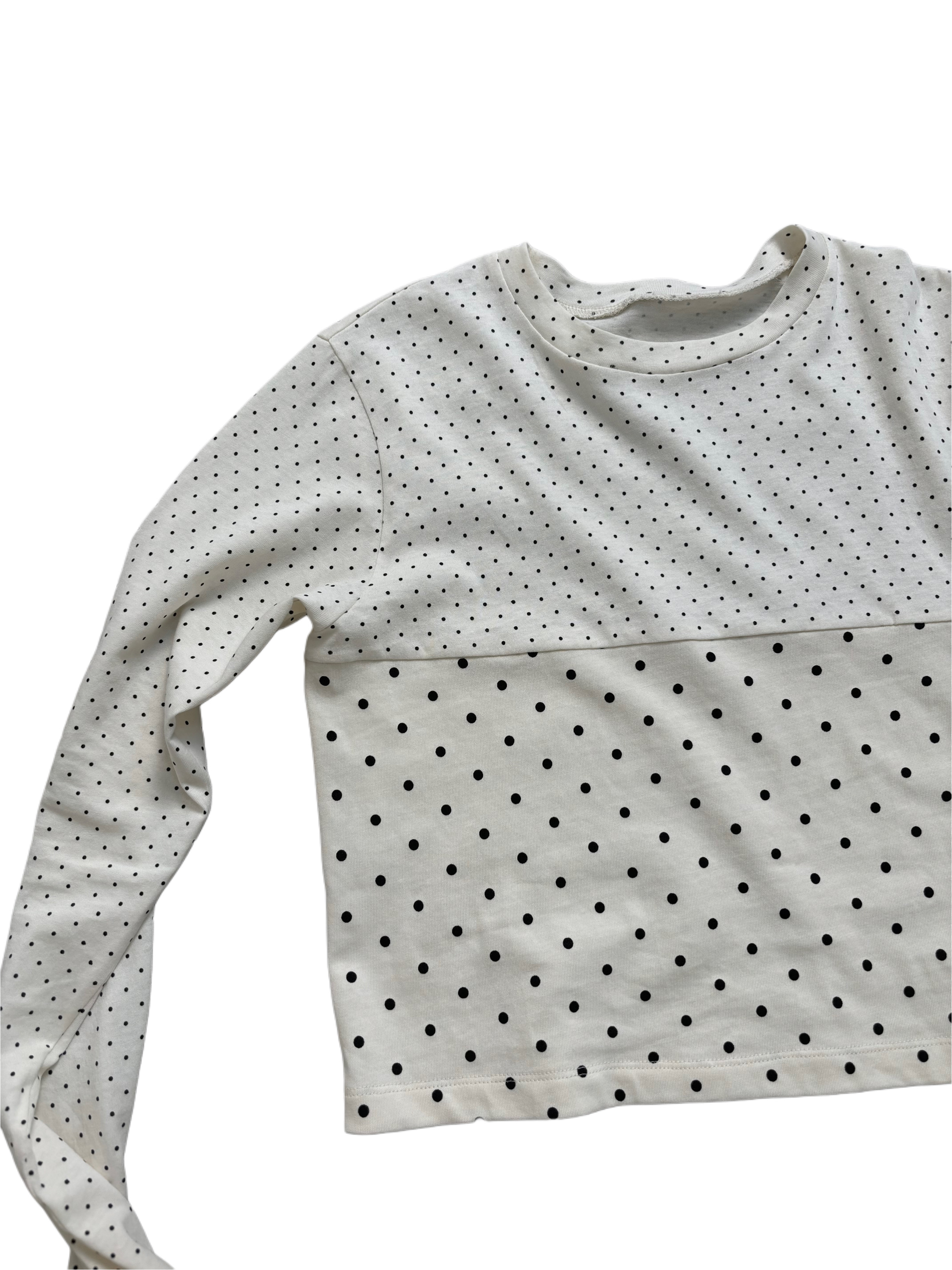 Dot mix long sleeveless(Ivory)