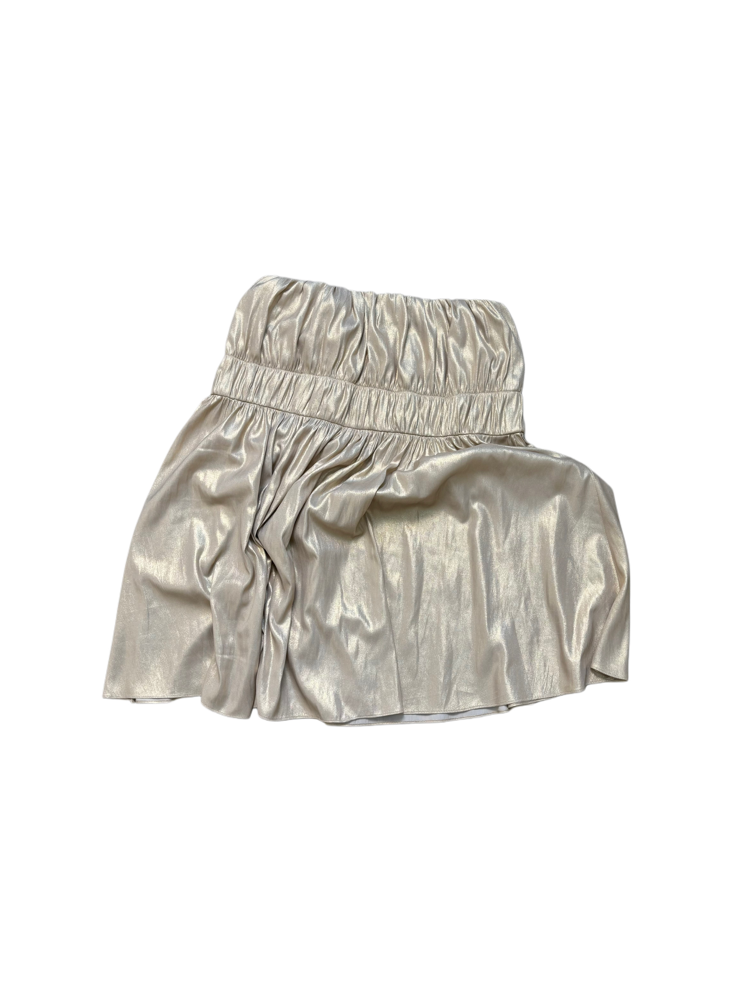 Shirring banding skirt(Gold)