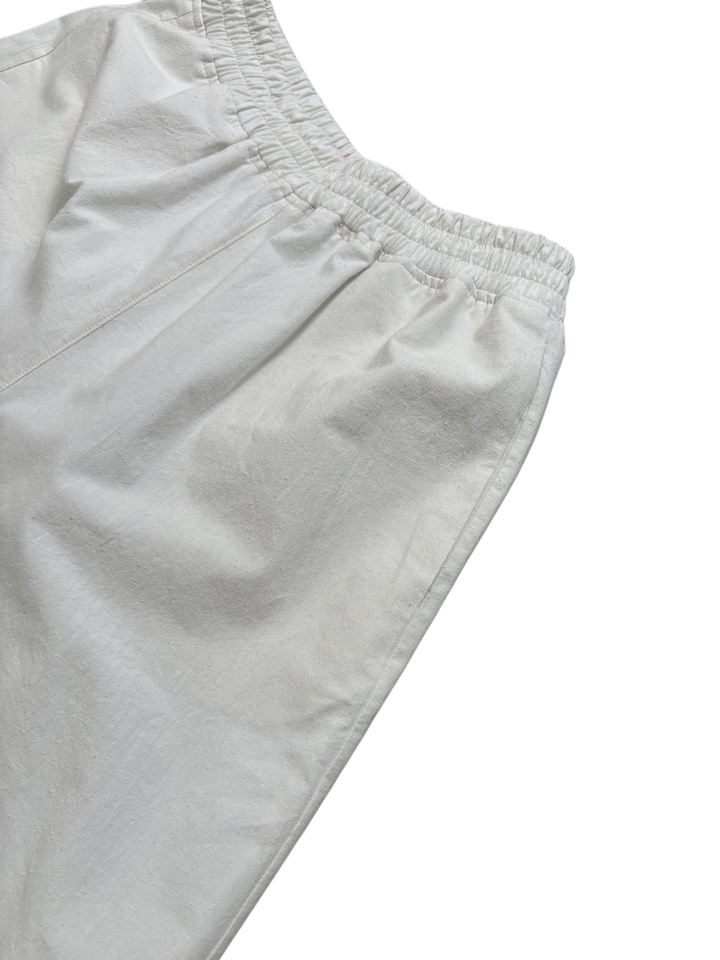 Unbalance frill banding pants