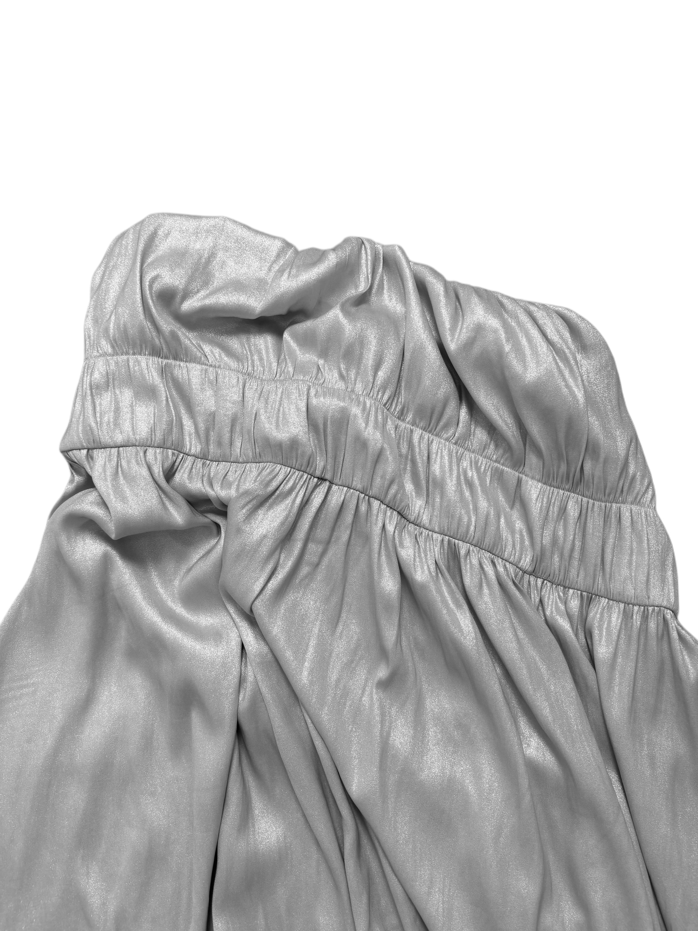 Shirring banding skirt(Silver)