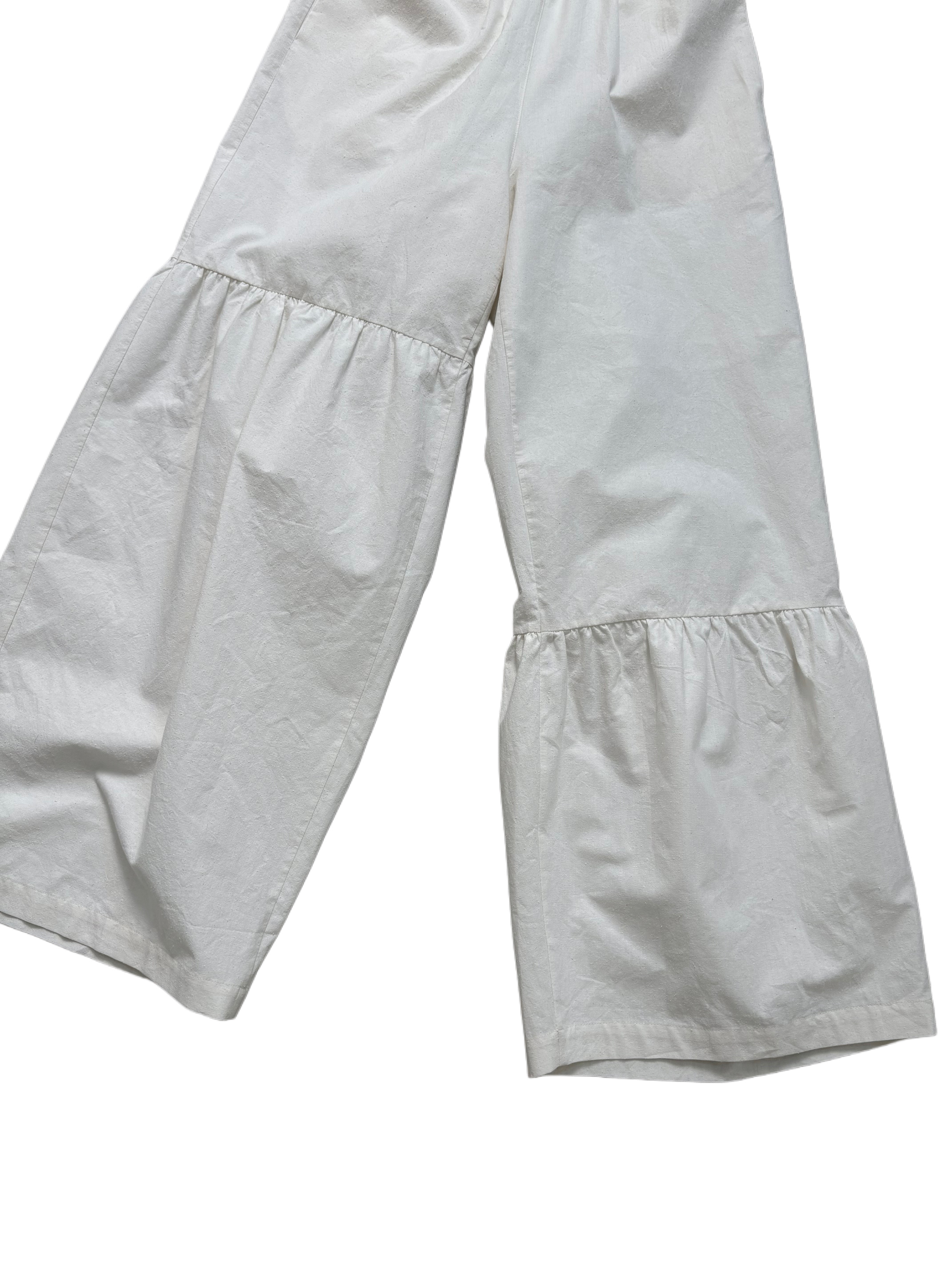 Unbalance frill banding pants