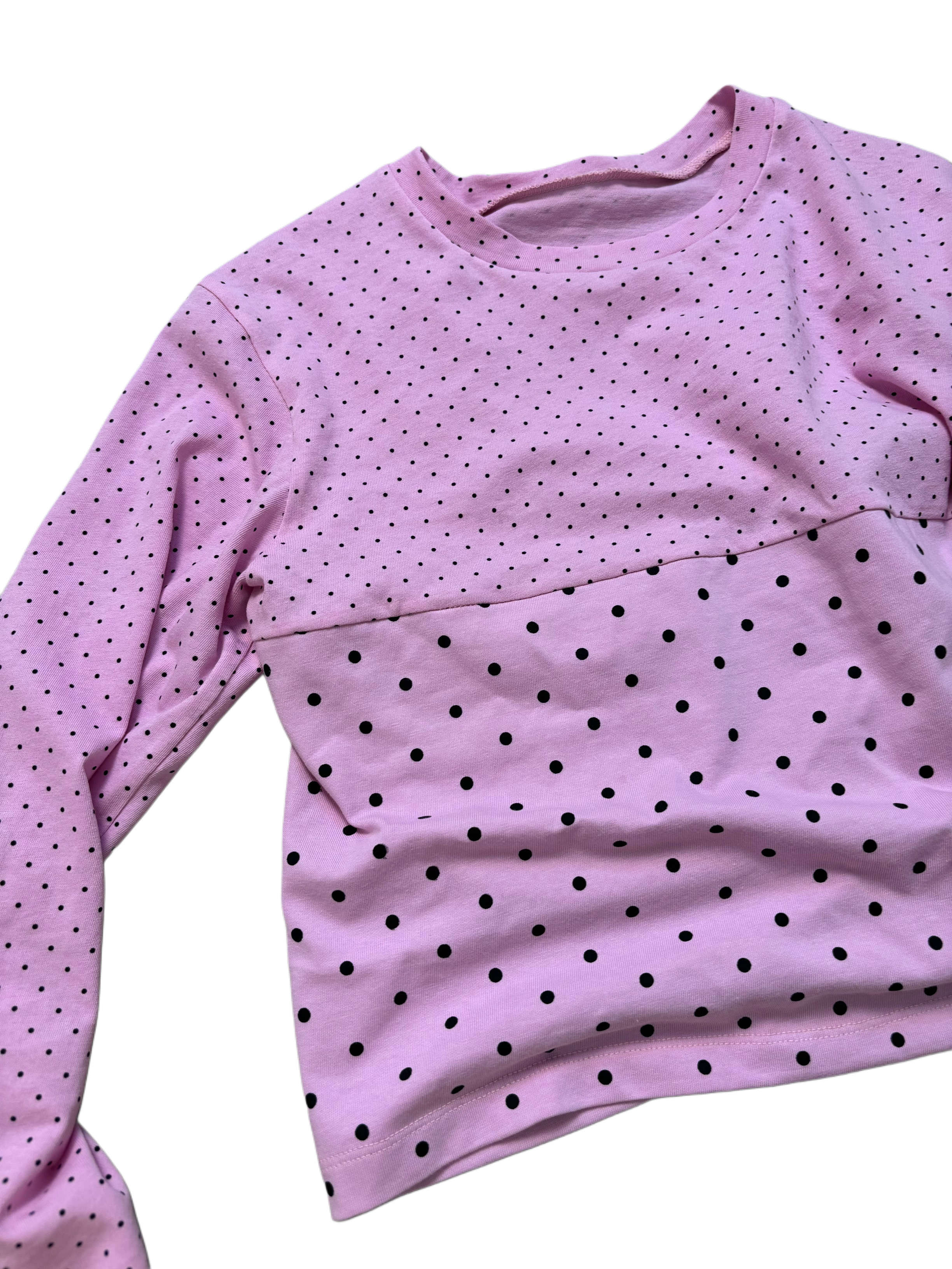 Dot mix long sleeveless(Pink)