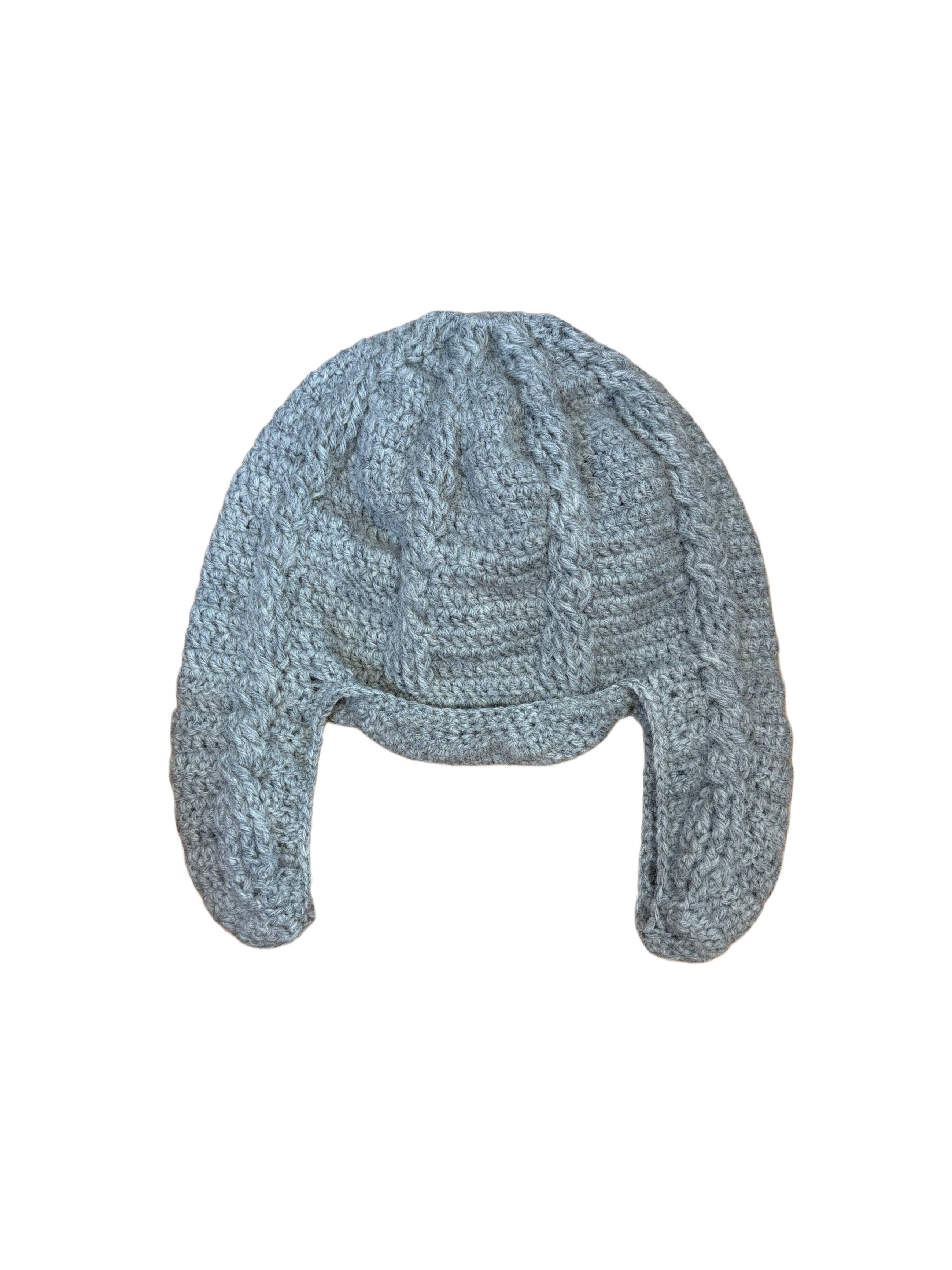 Cable earflap hat(Cloud)