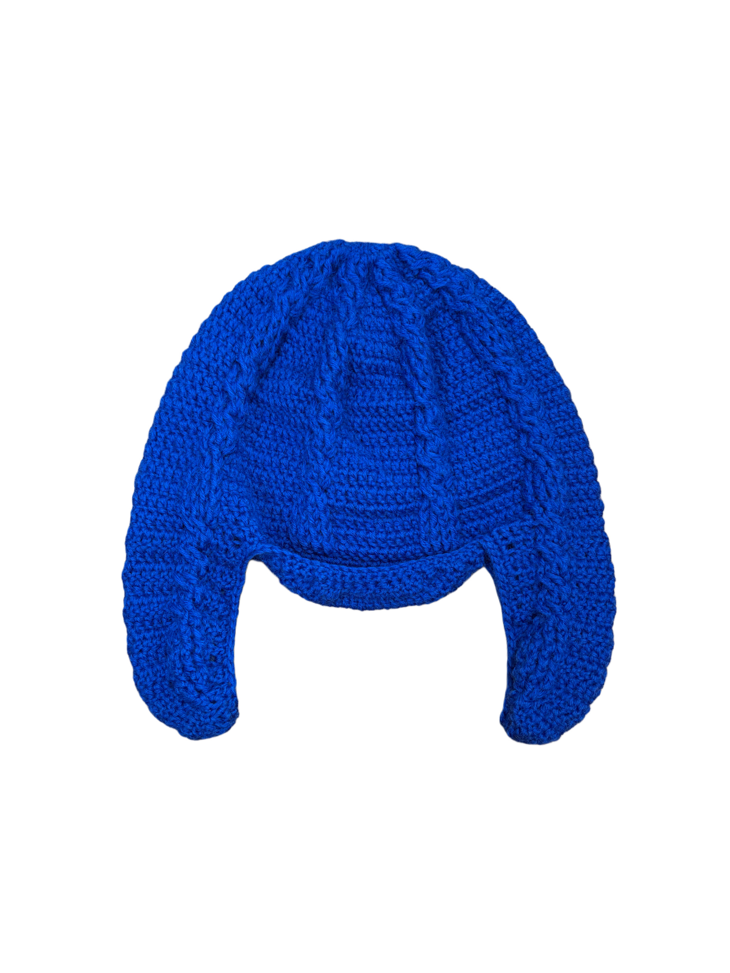 Cable earflap hat(Cobalt)