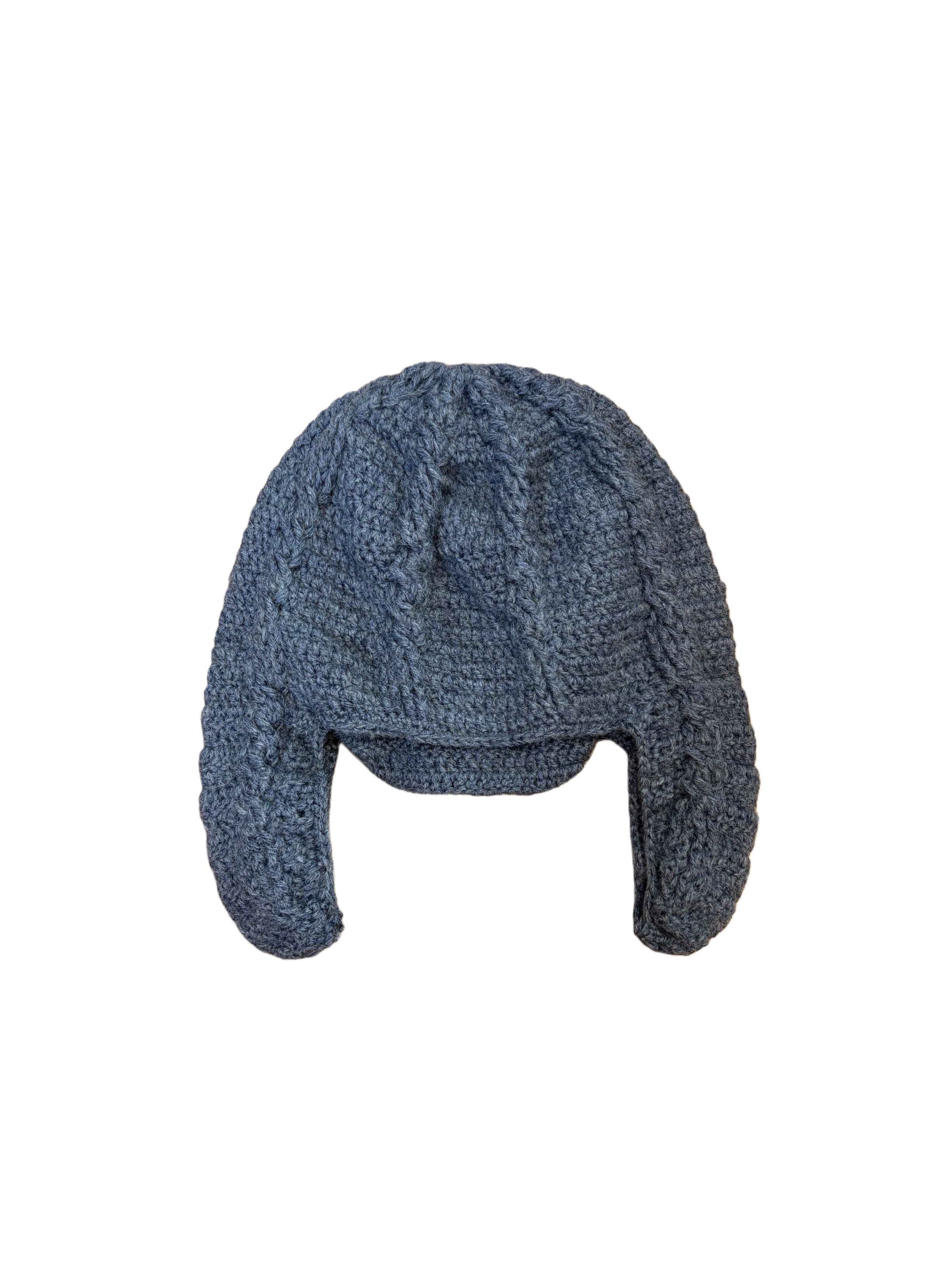 Cable earflap hat(Fog)