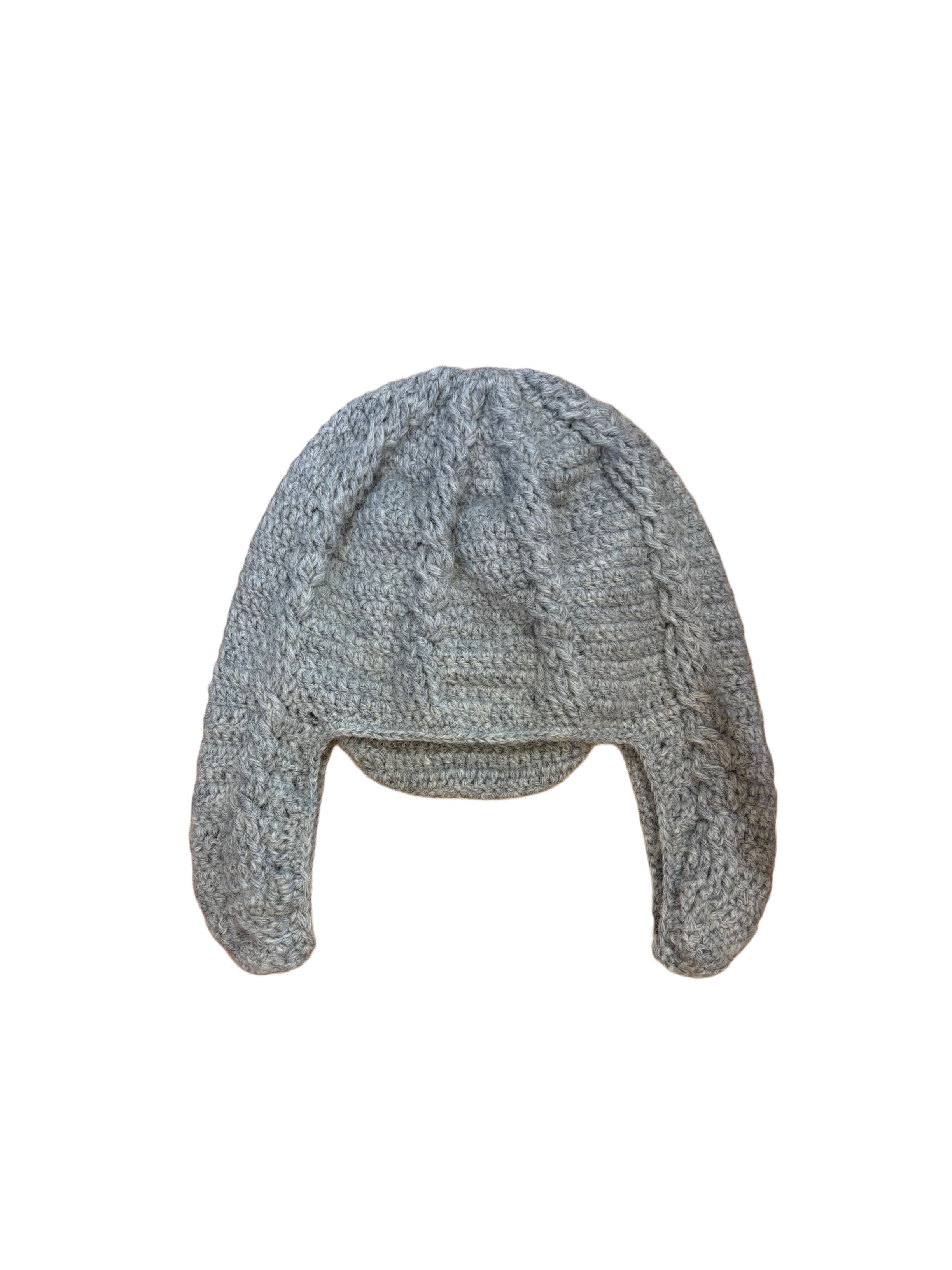 Cable earflap hat(Cloud)