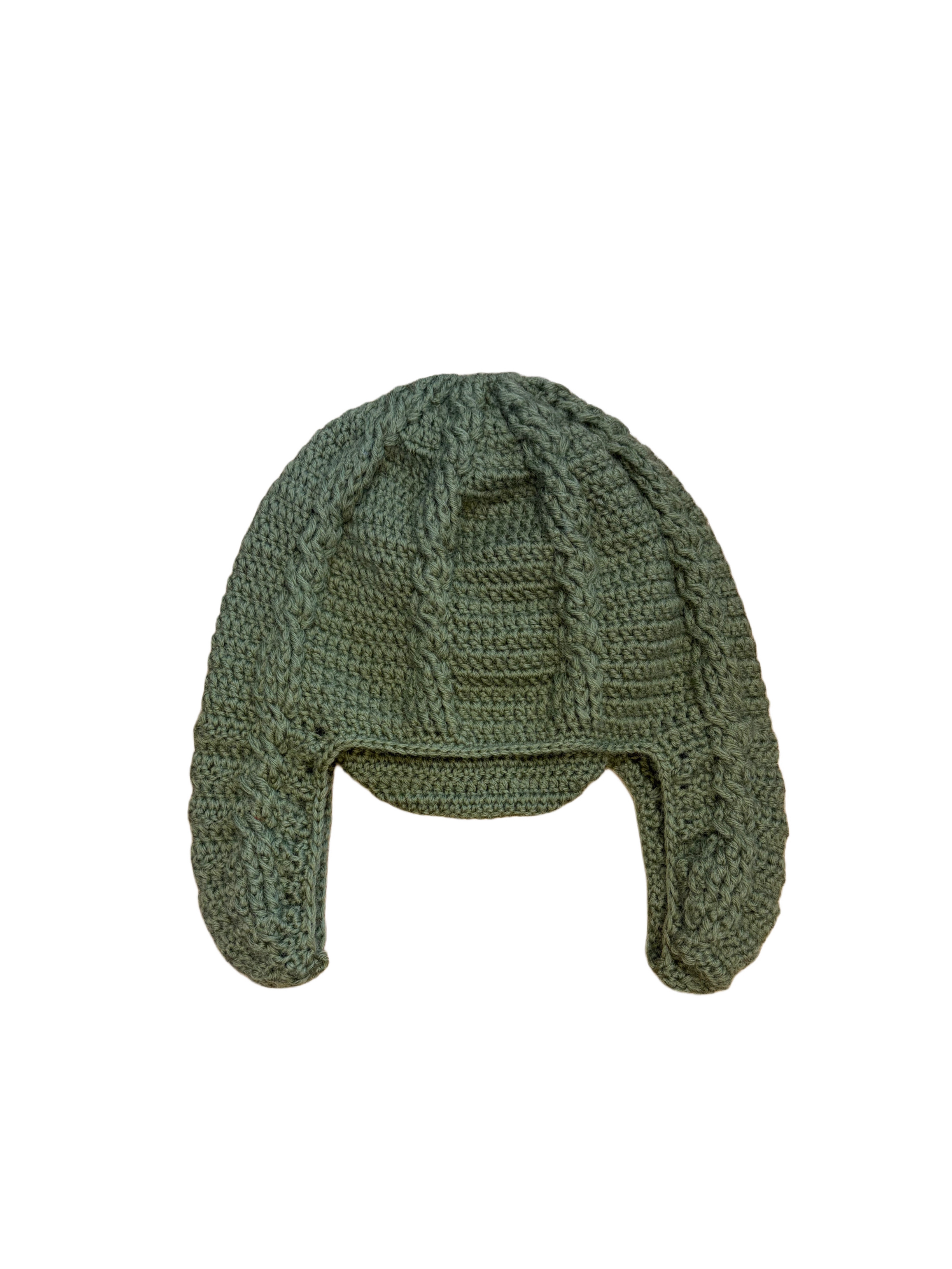 Cable earflap hat(Matcha)
