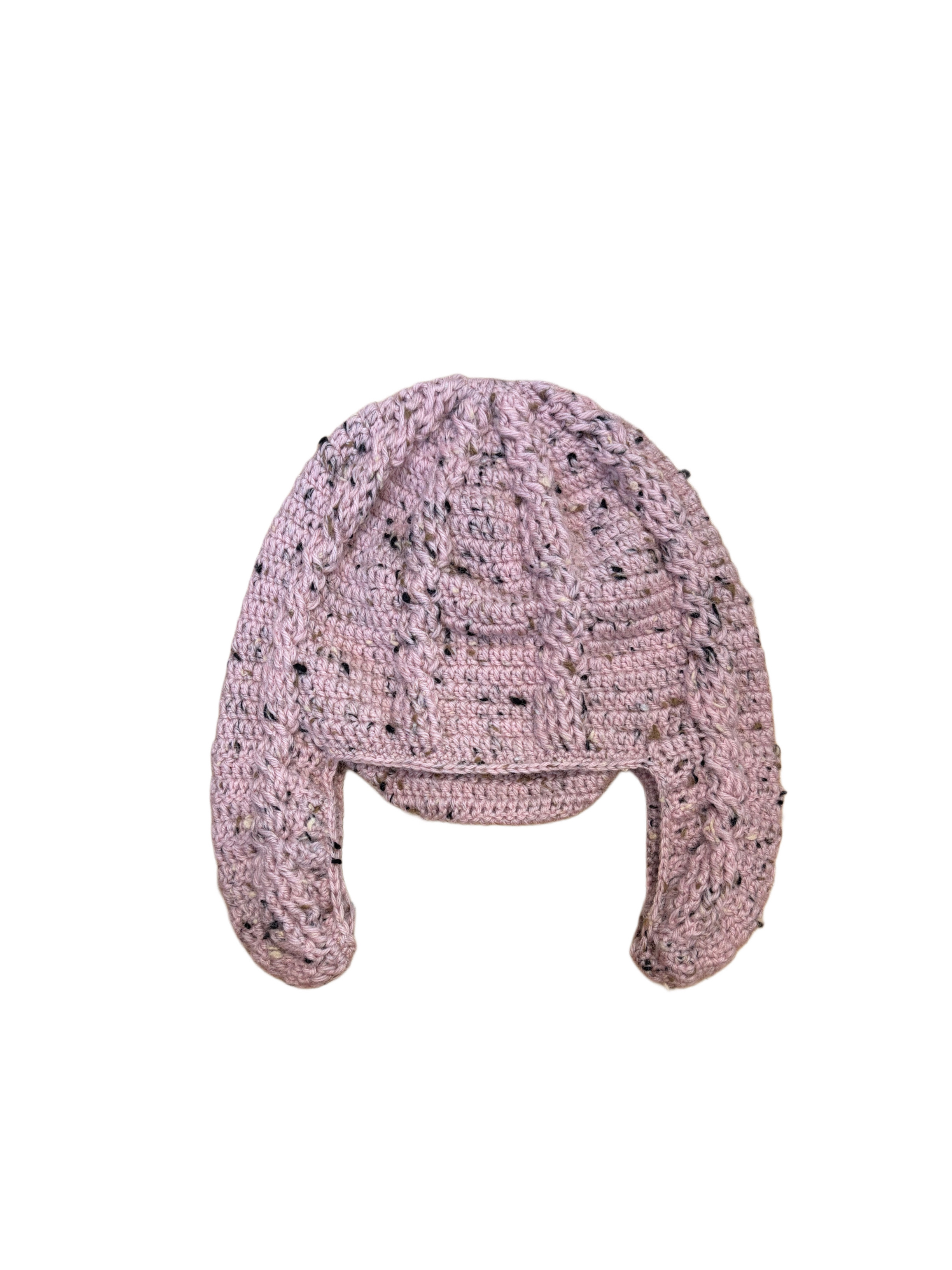 Cable earflap hat(Cherry jubilee)