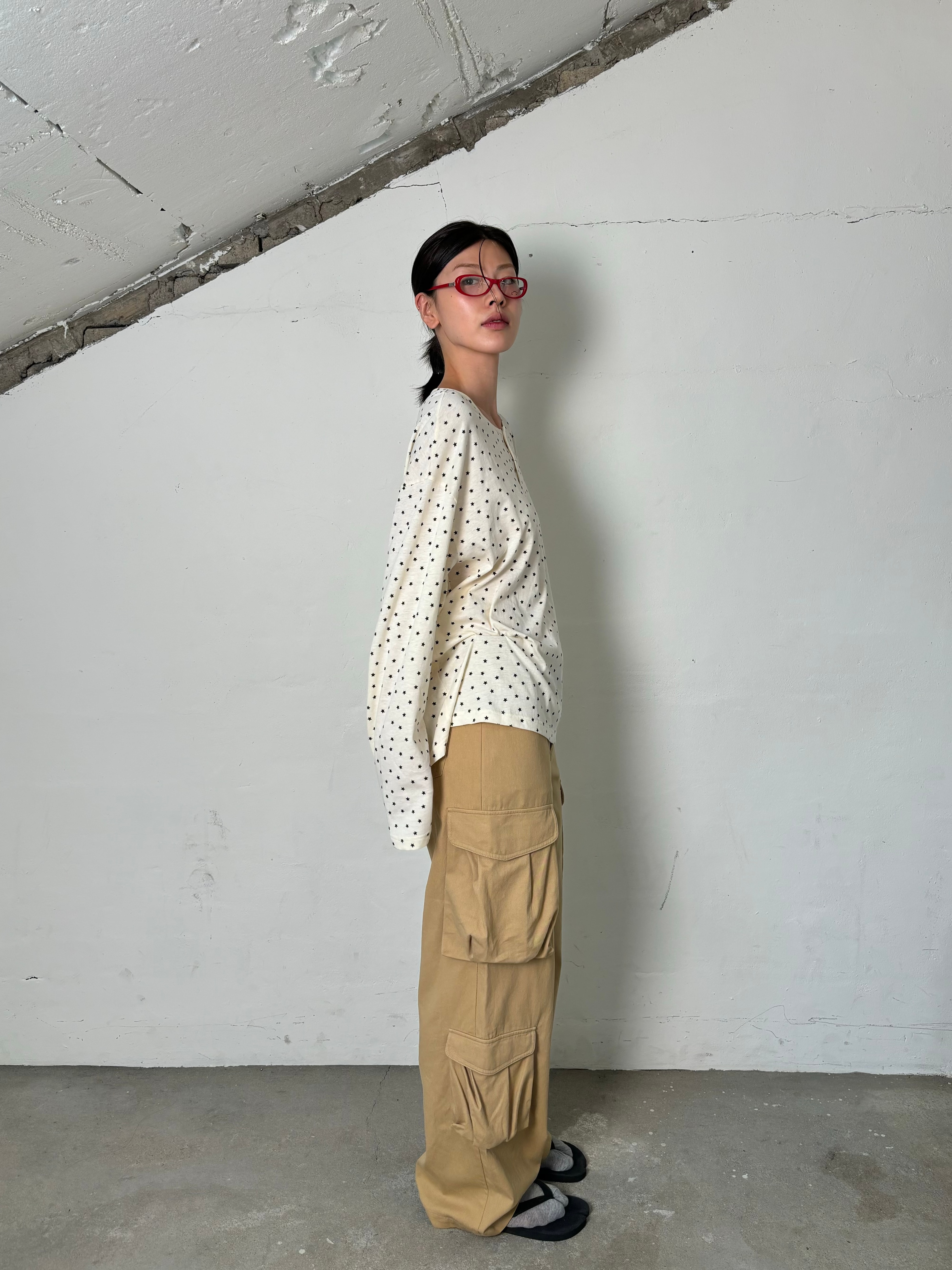 Pocket cargo pants(Beige)