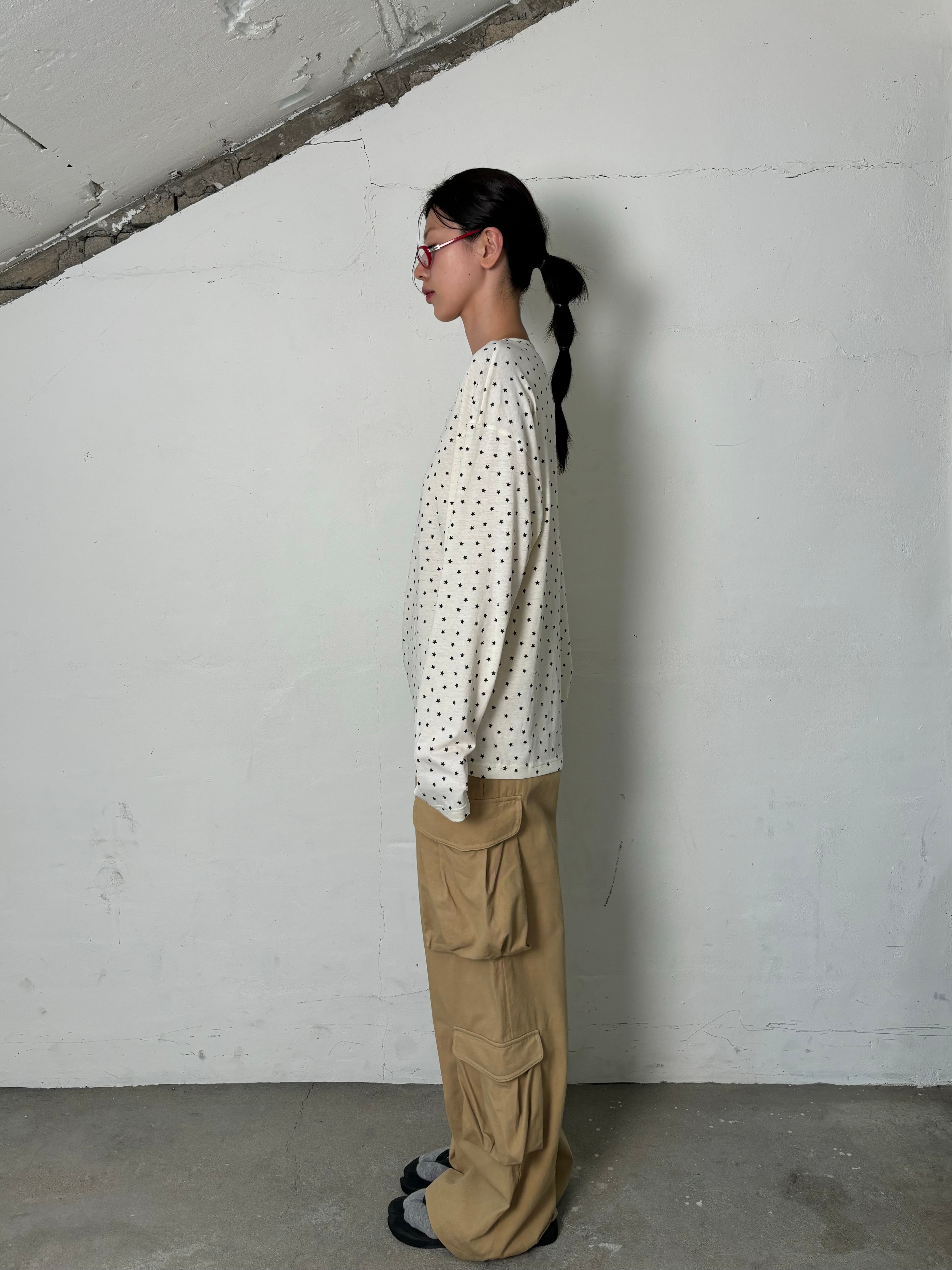 Pocket cargo pants(Beige)