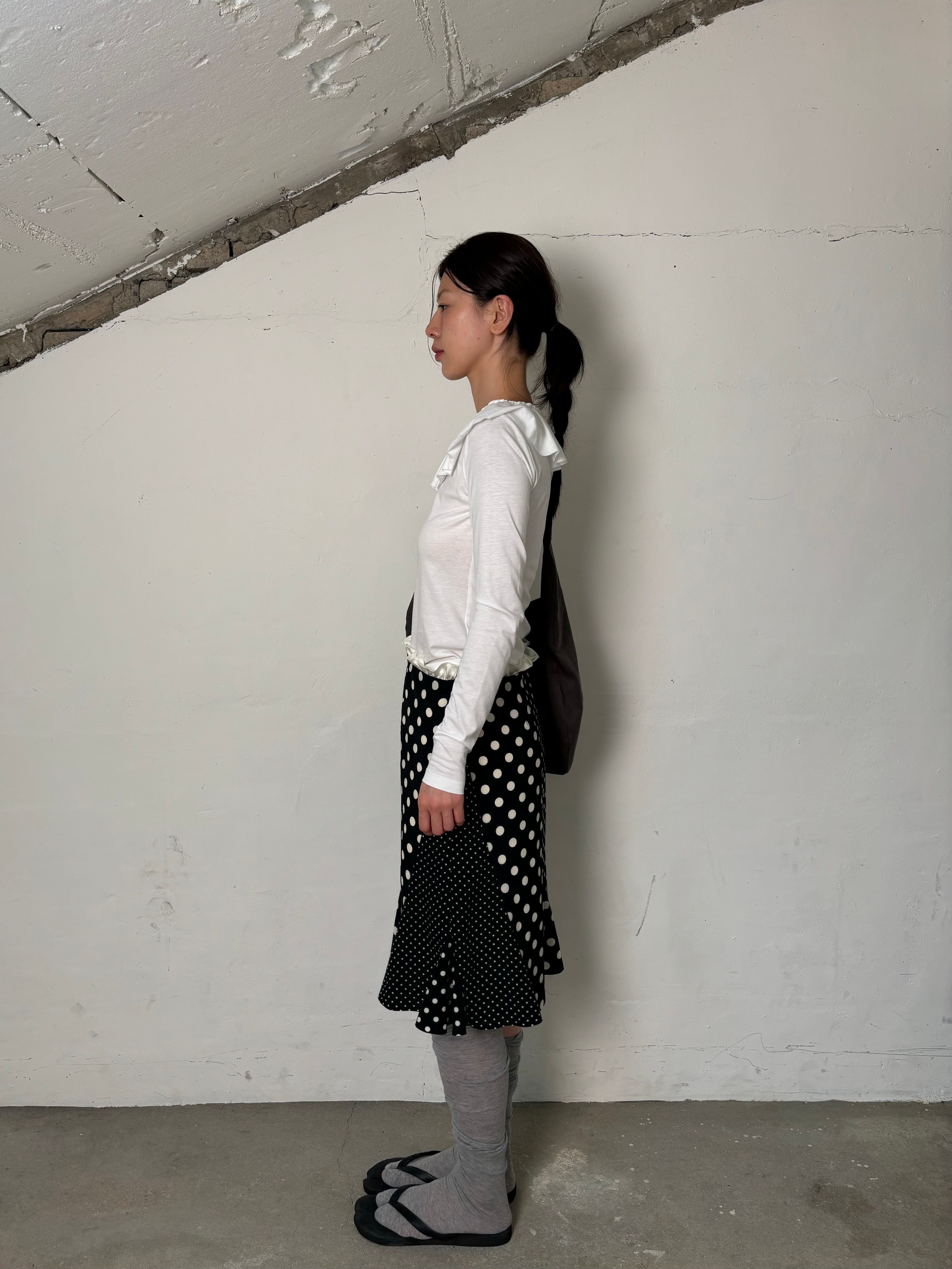 Frill tencel t-shirt(Ivory)
