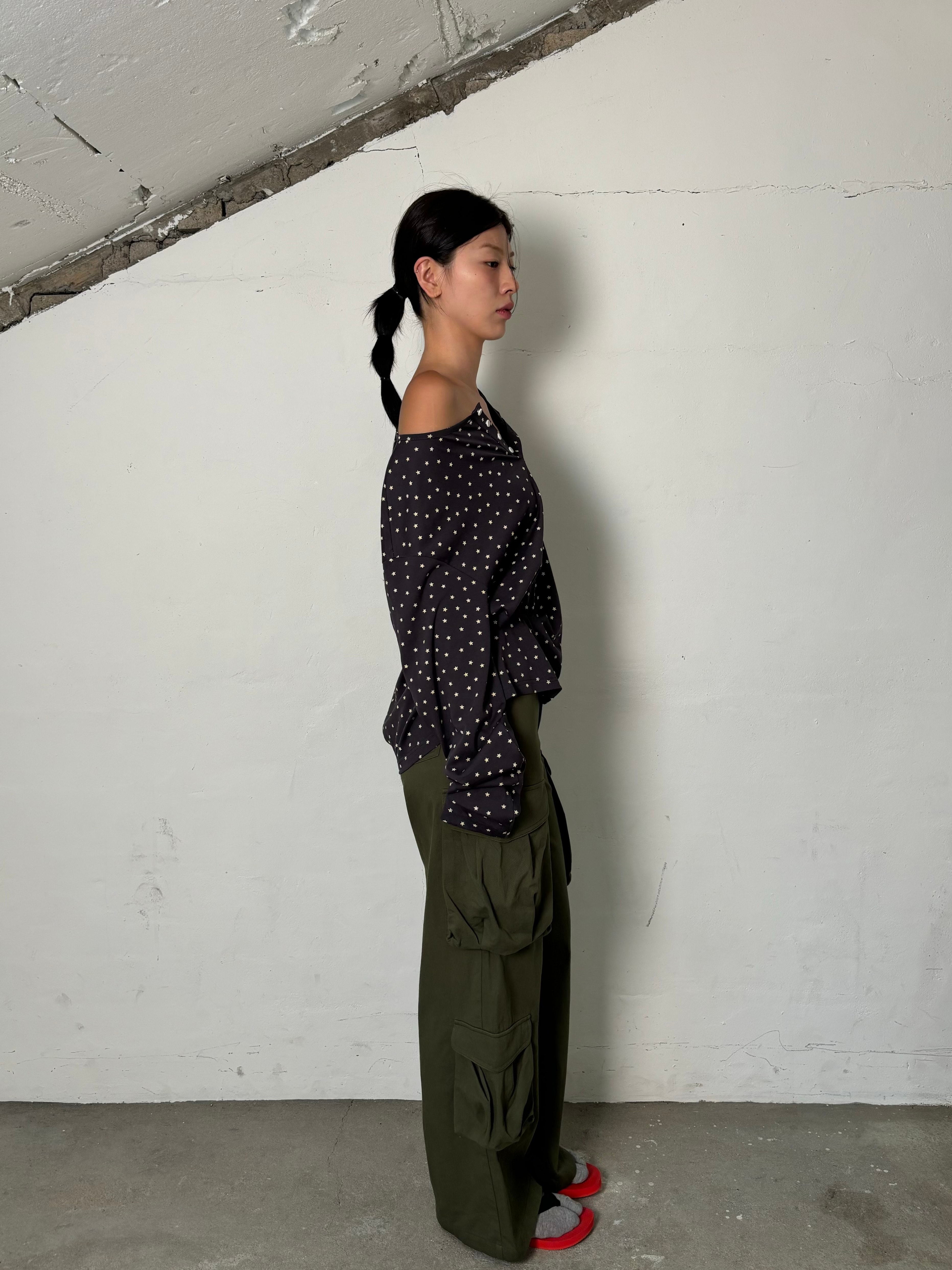 Pocket cargo pants(Khaki)