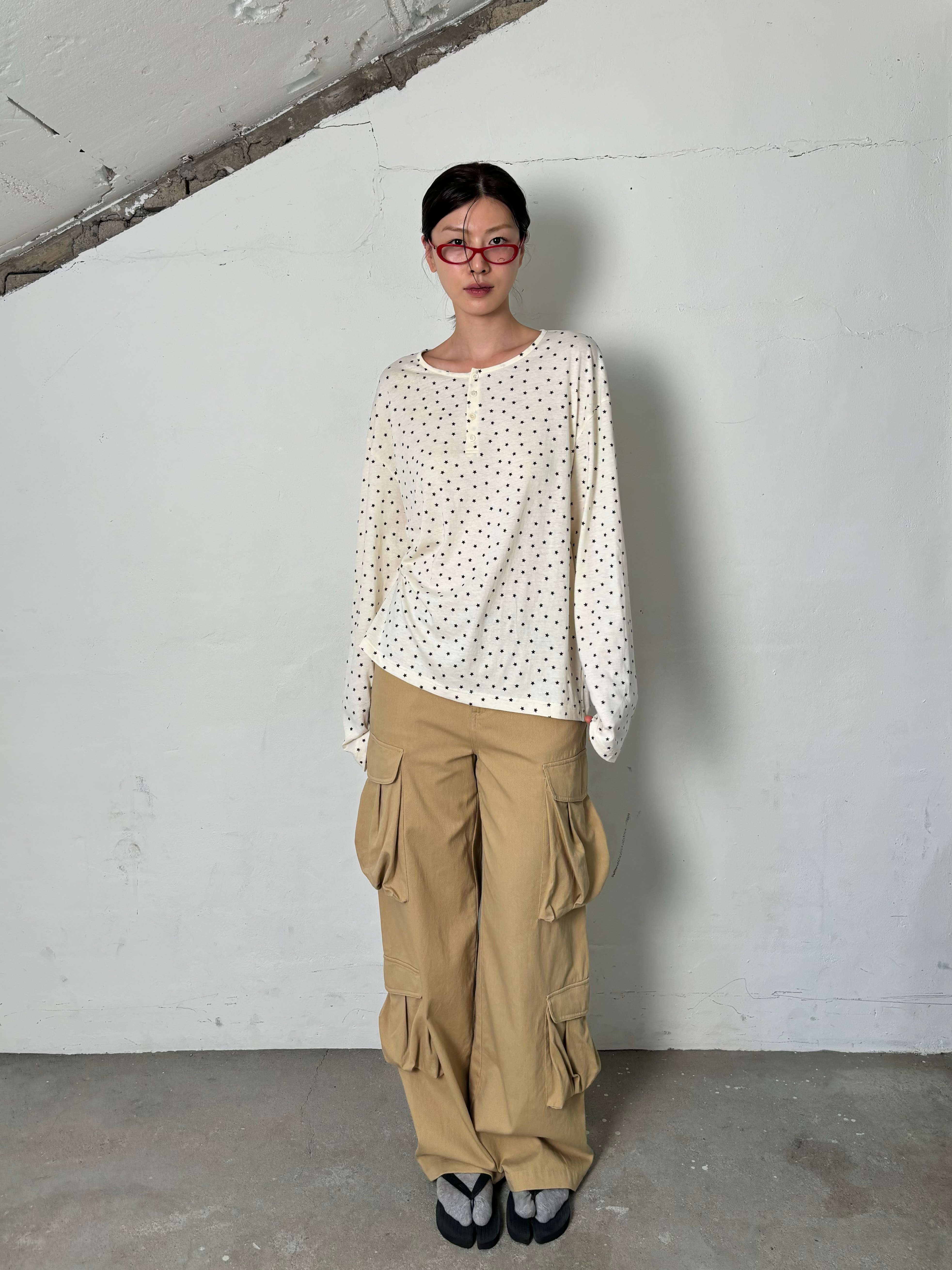 Pocket cargo pants(Beige)