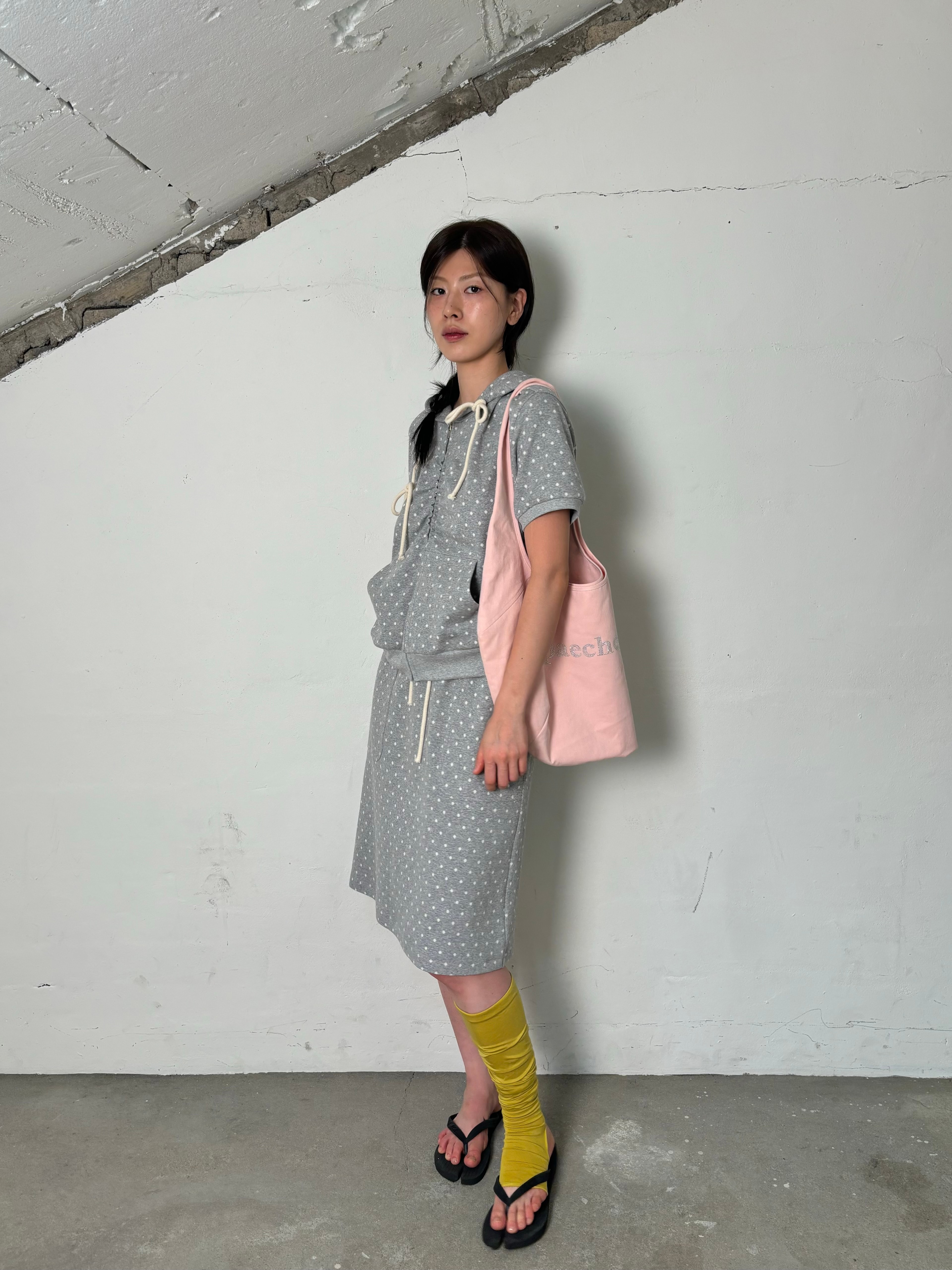 Dot sweat skirt