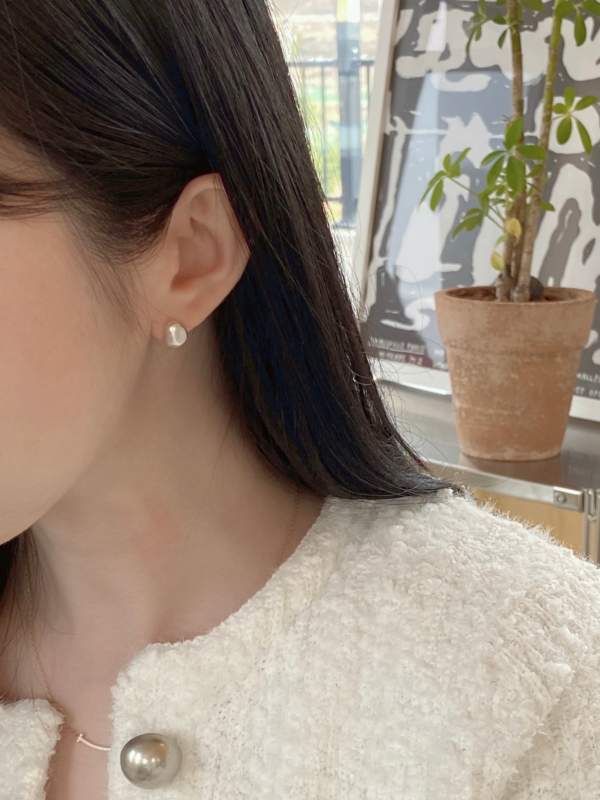 Matte Stone Earring