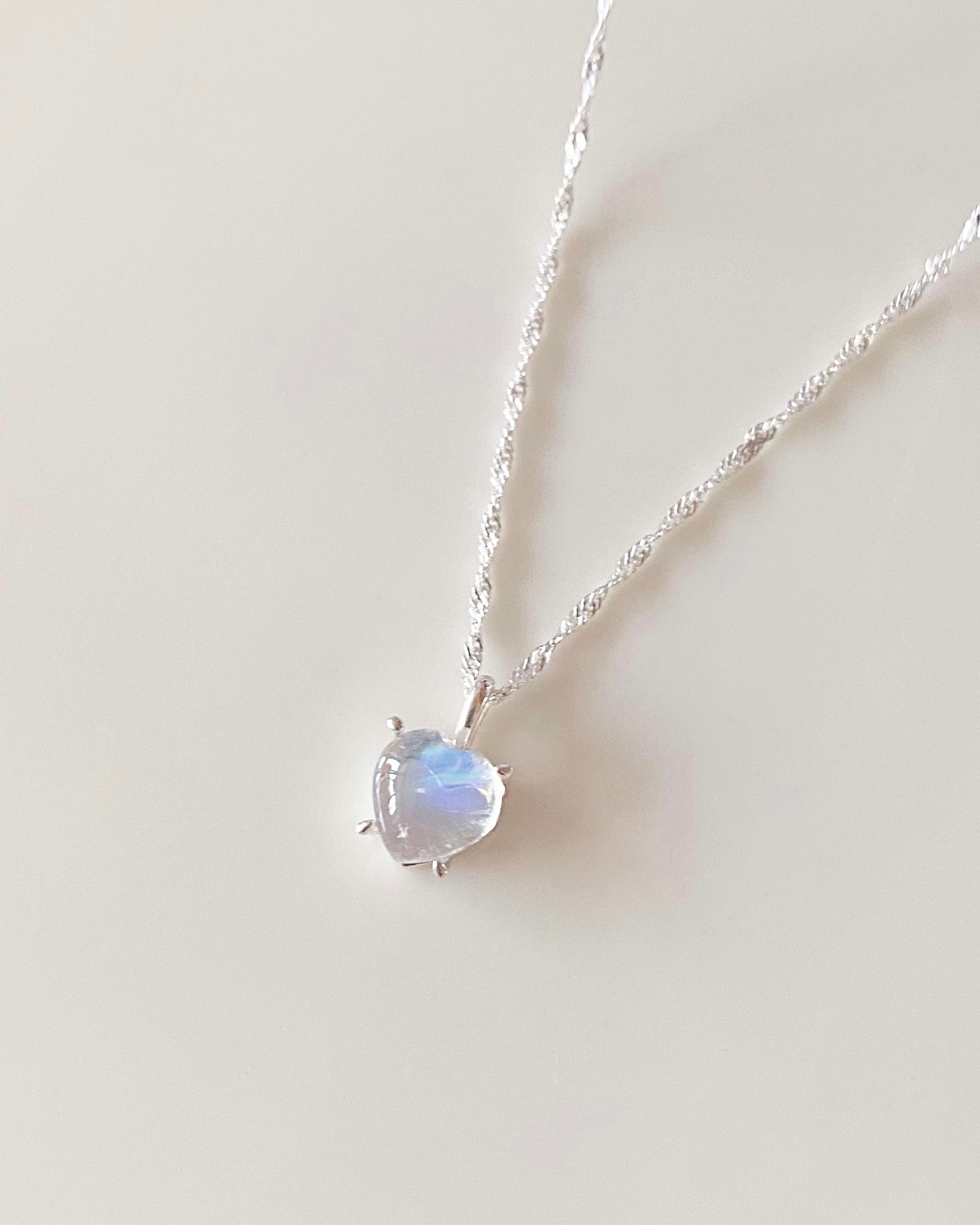 Moonstone Heart Necklace
