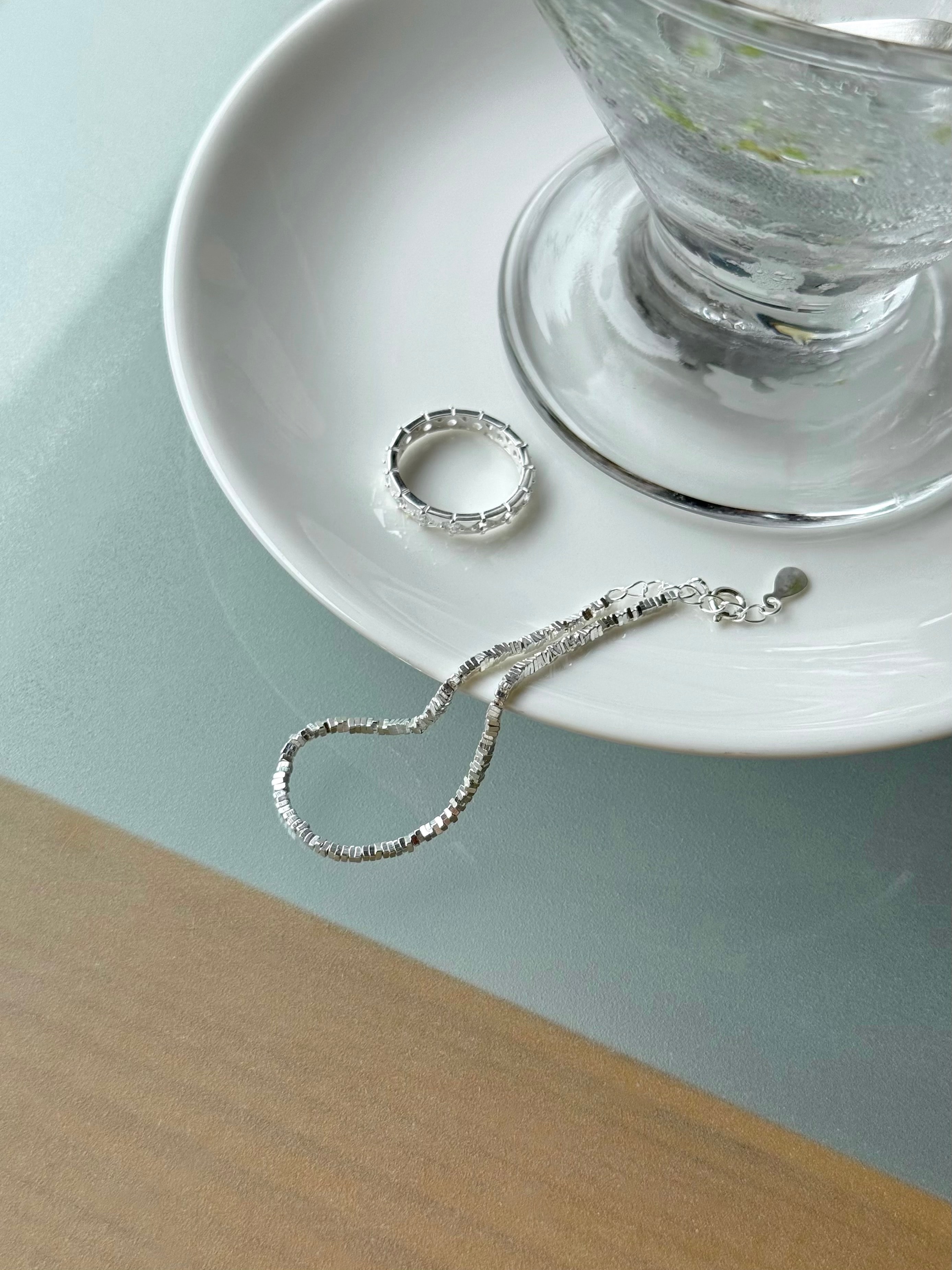 Silver Chip Bracelet