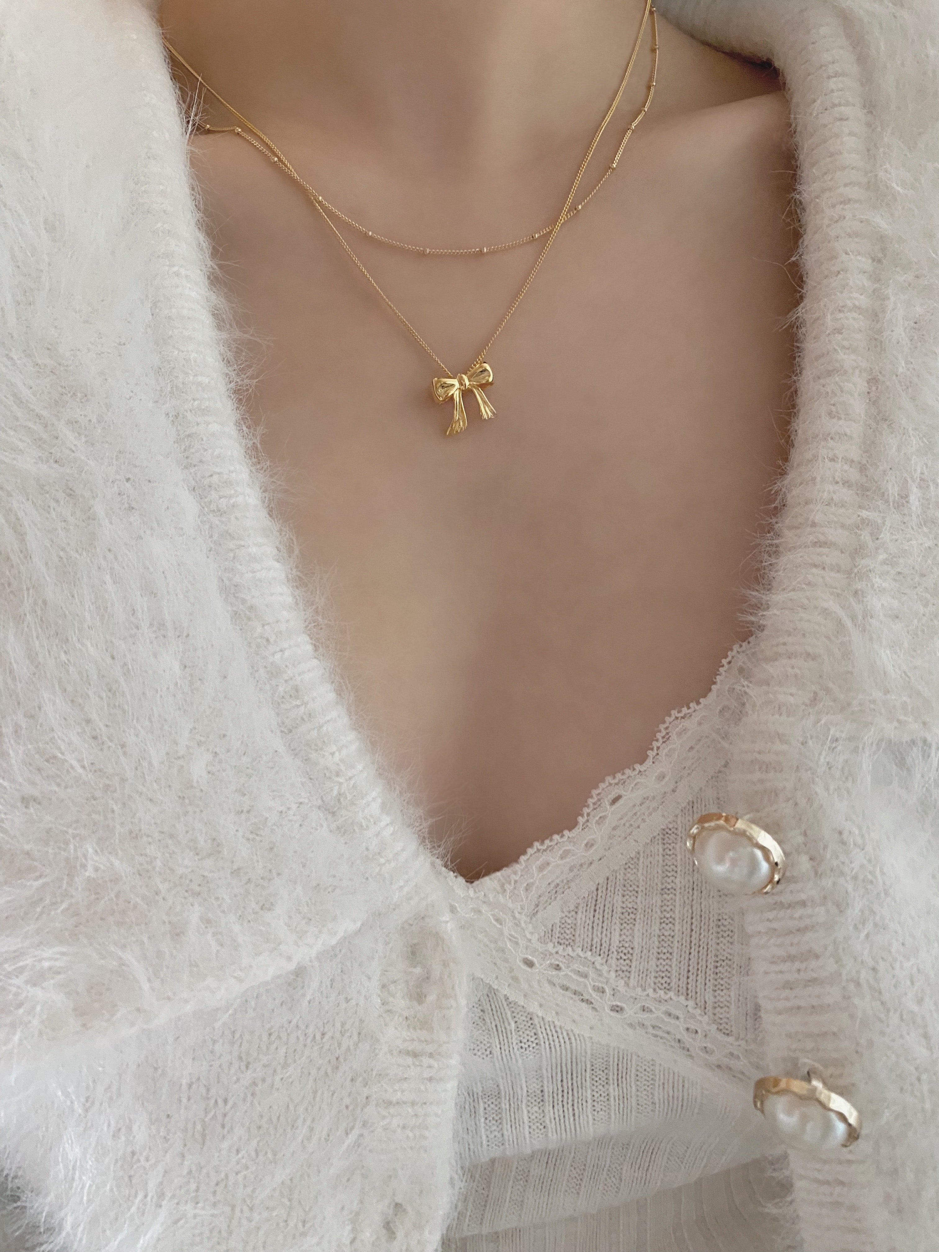 Bijou Ribbon Necklace