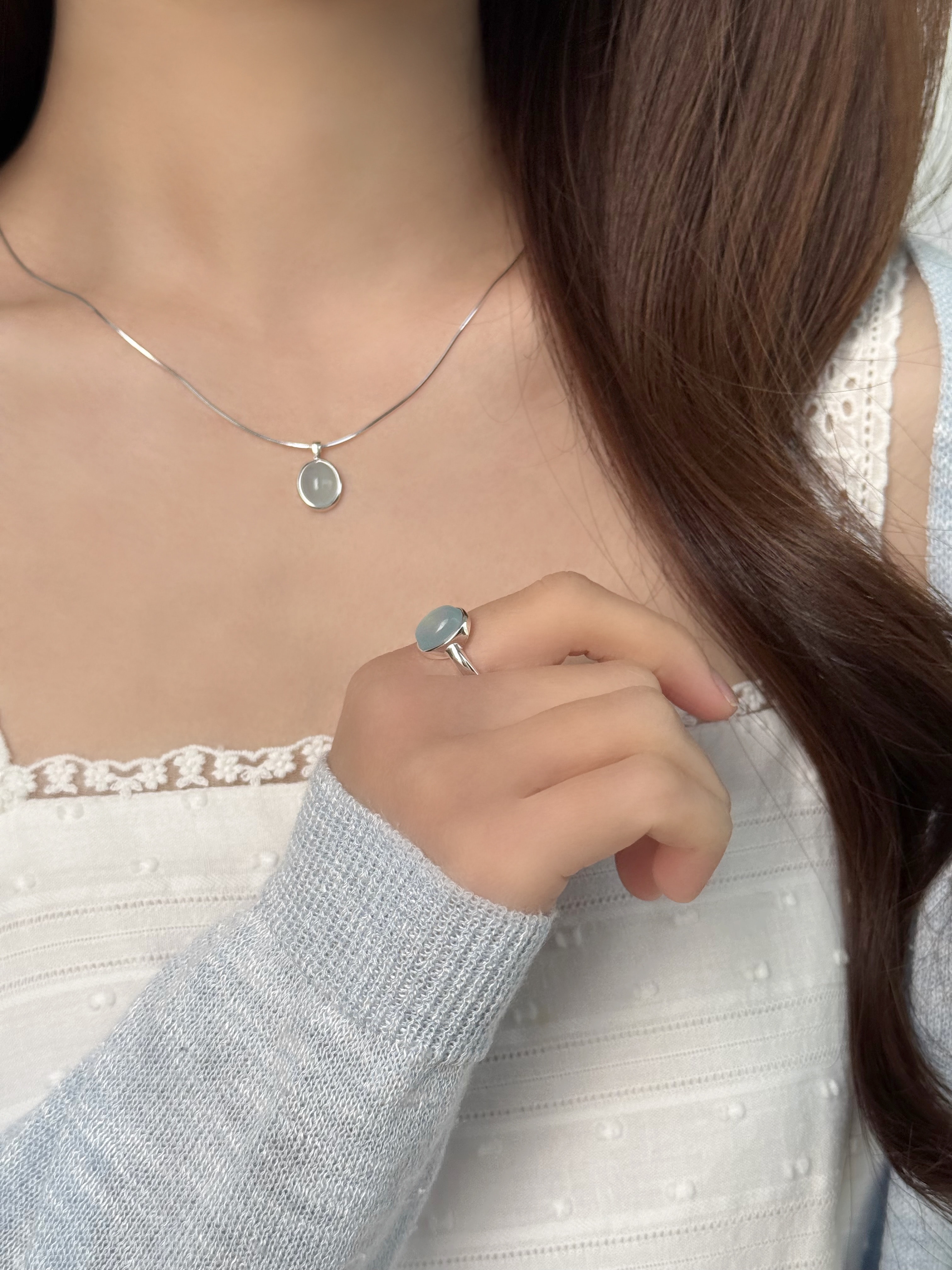 Serene Aqua Ring