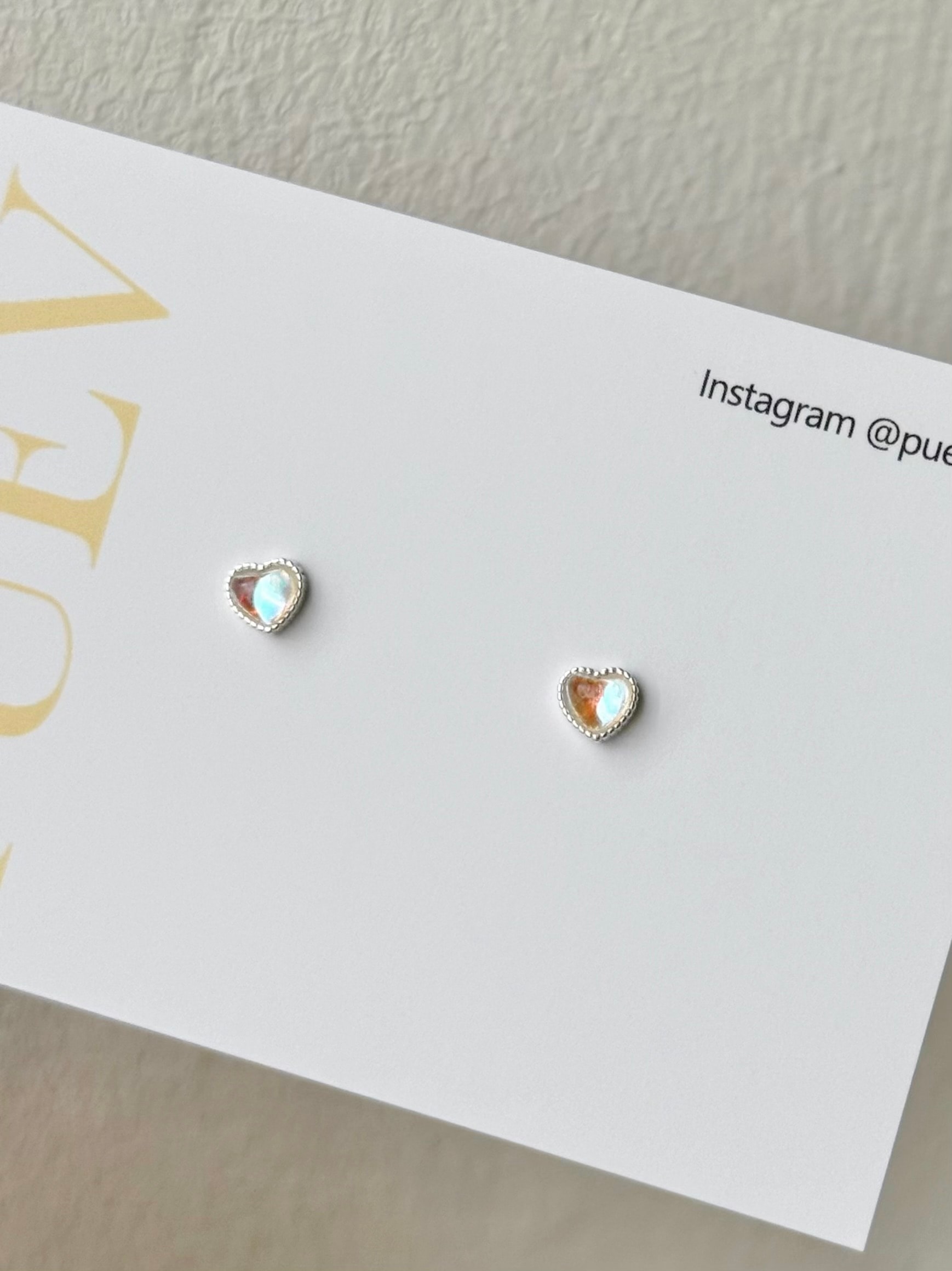 Opal Heart Earring