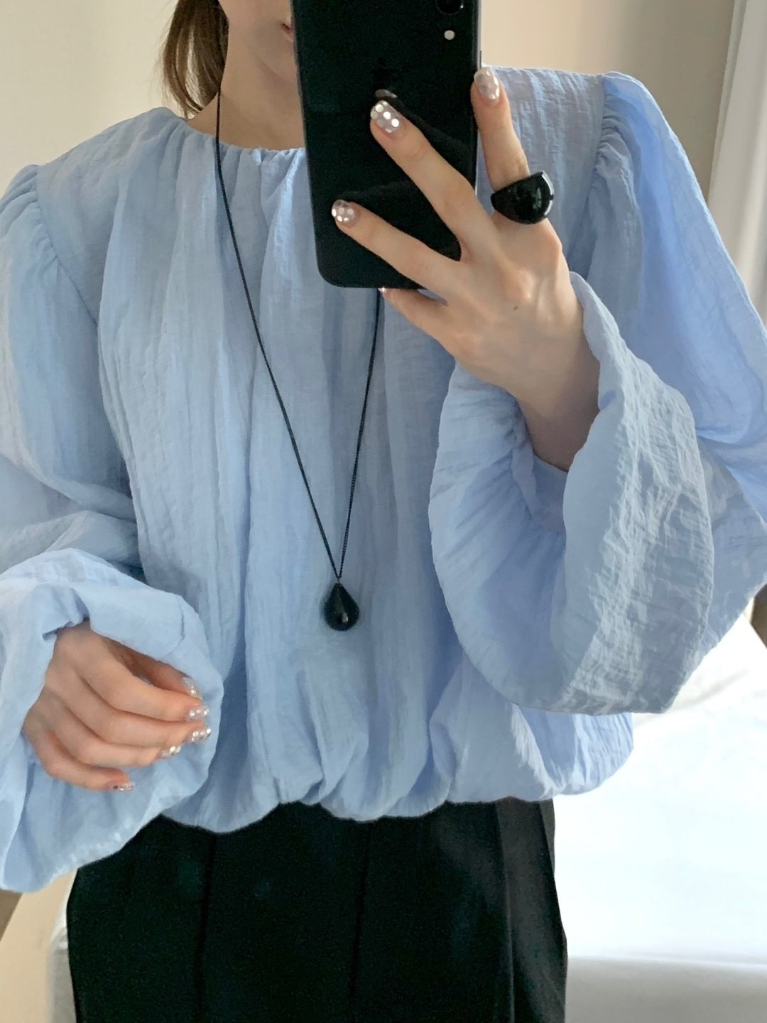 Jet-Black Drop Necklace