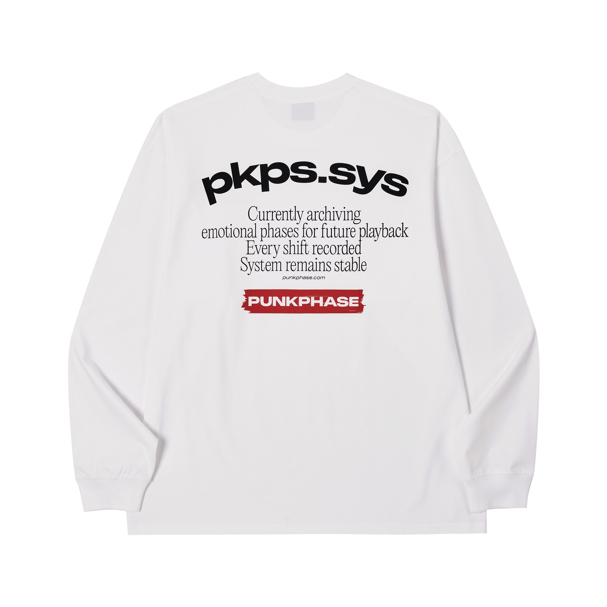 PKPS System L/S Tee_Off White