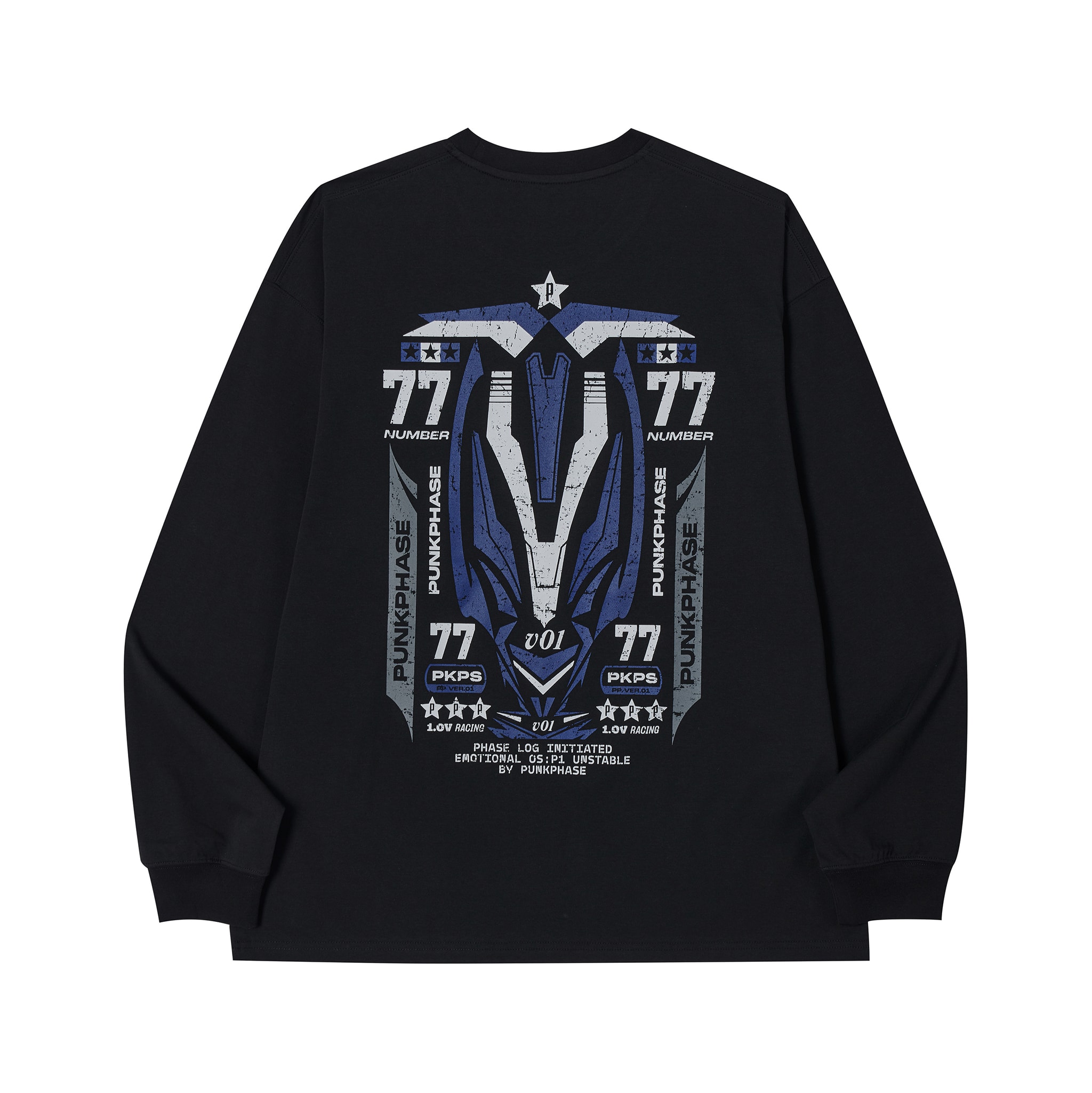 Phase Racing77 L/S Tee_Black