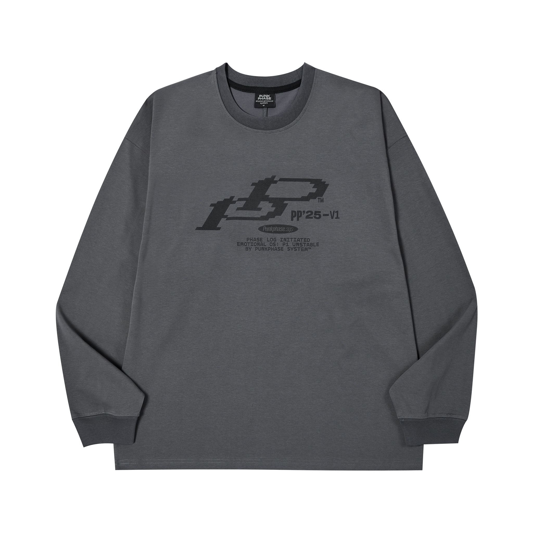Pixel PP L/S Tee_Dark Gray
