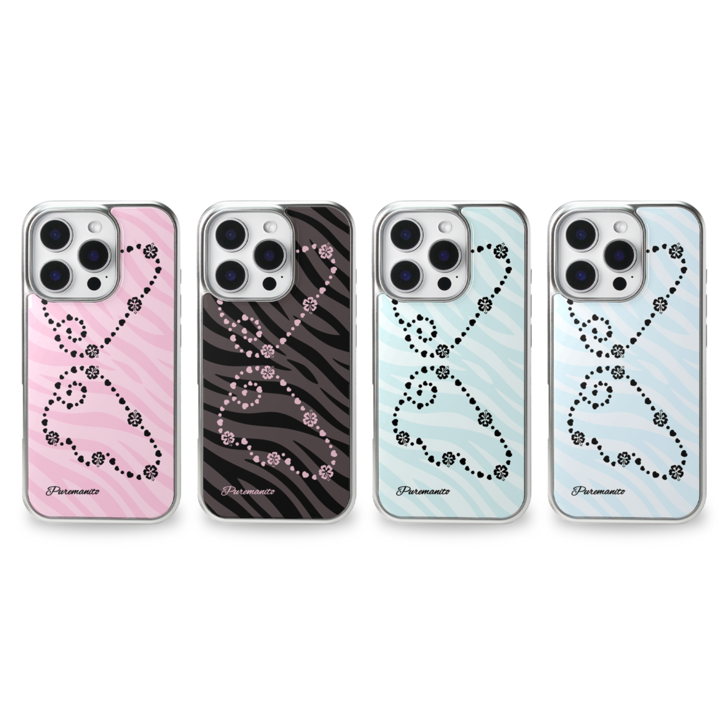 GAL angel wing zebra Silver Epoxy Case