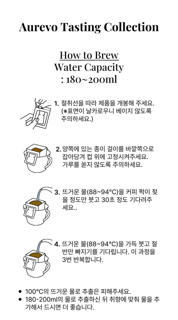 아우레보 드립백 시리즈 12g [드립백 단품 / 선택 포장]