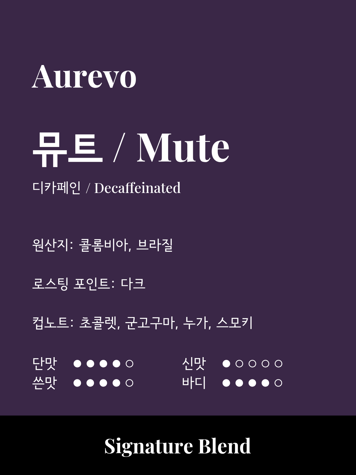 뮤트 [디카페인 블랜딩 원두]