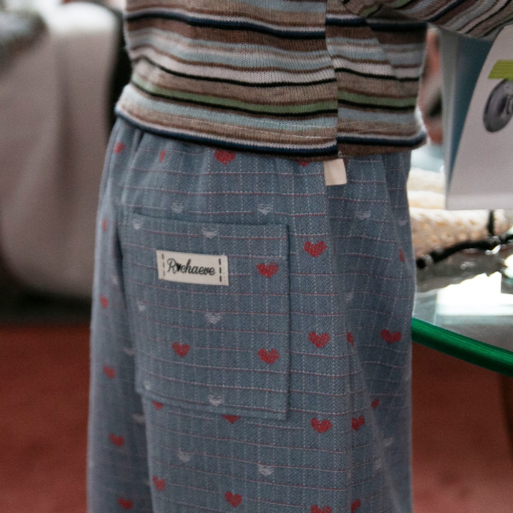 Heart Patch Denim Pants