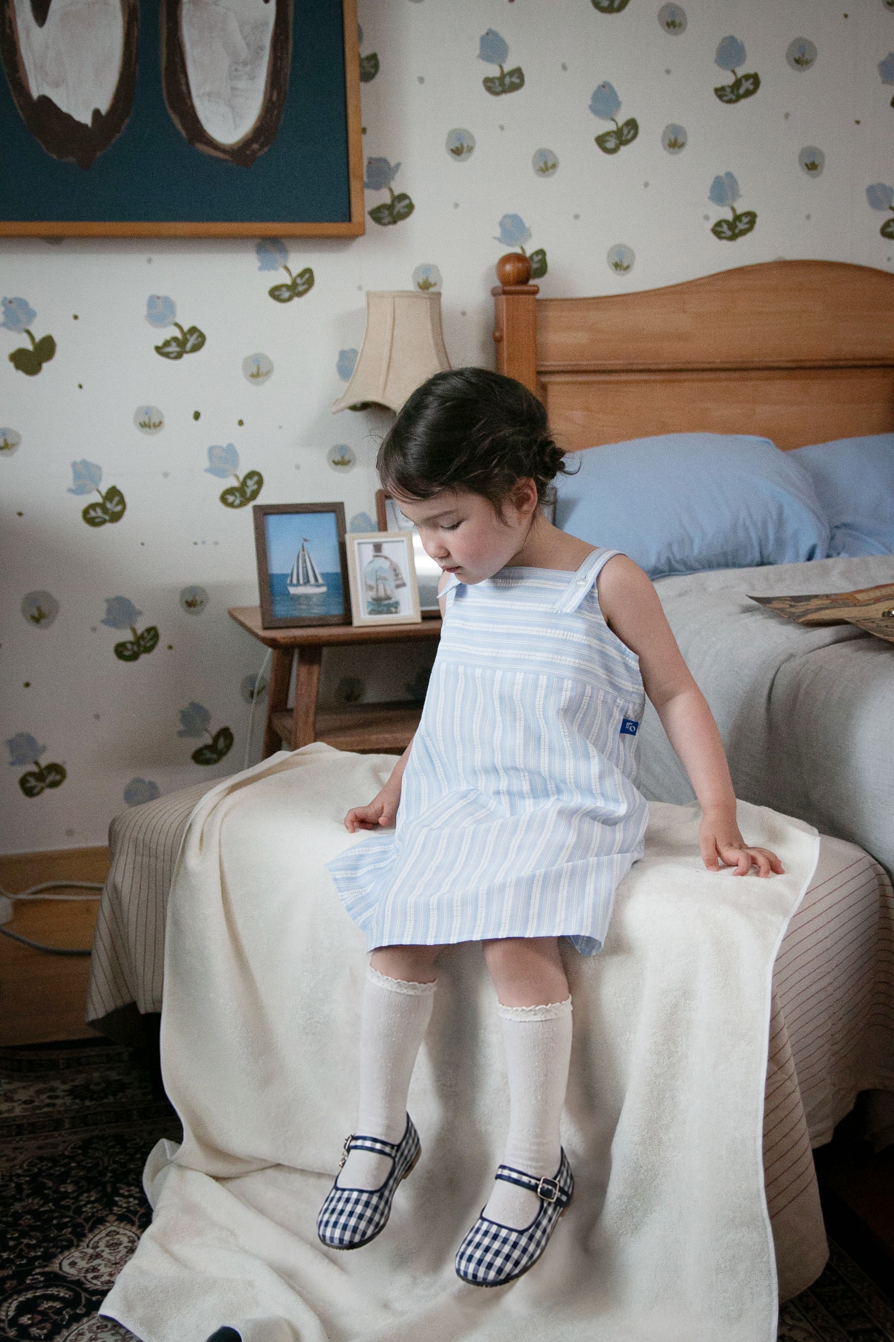 Cottage Lace Stripe Dress