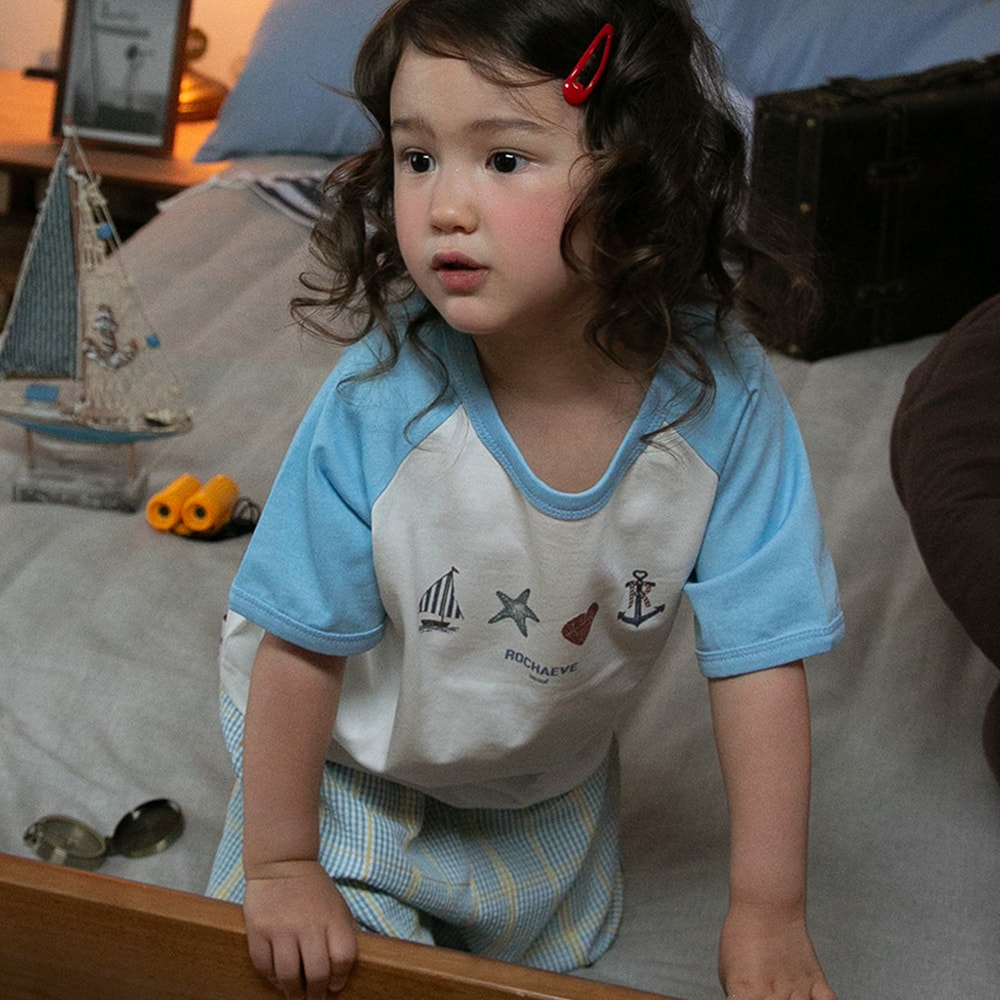 Little Aqua Friends Top - blue