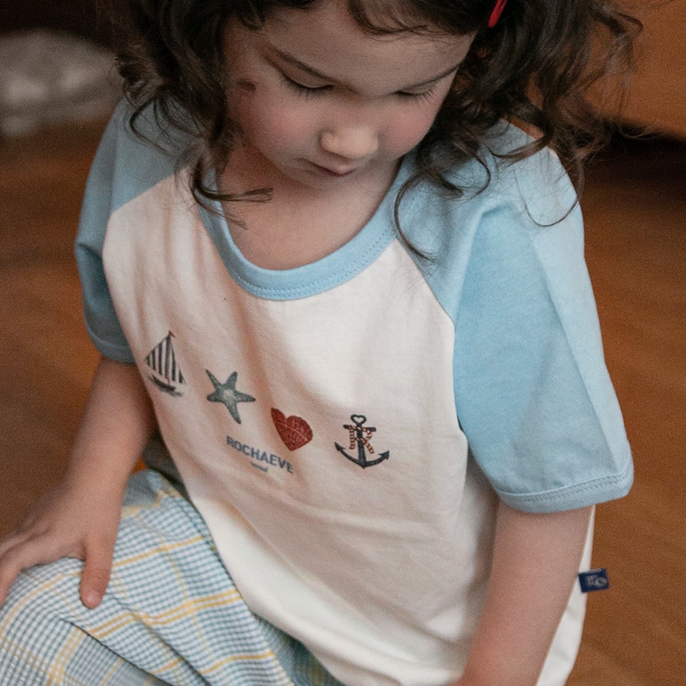 Little Aqua Friends Top - blue