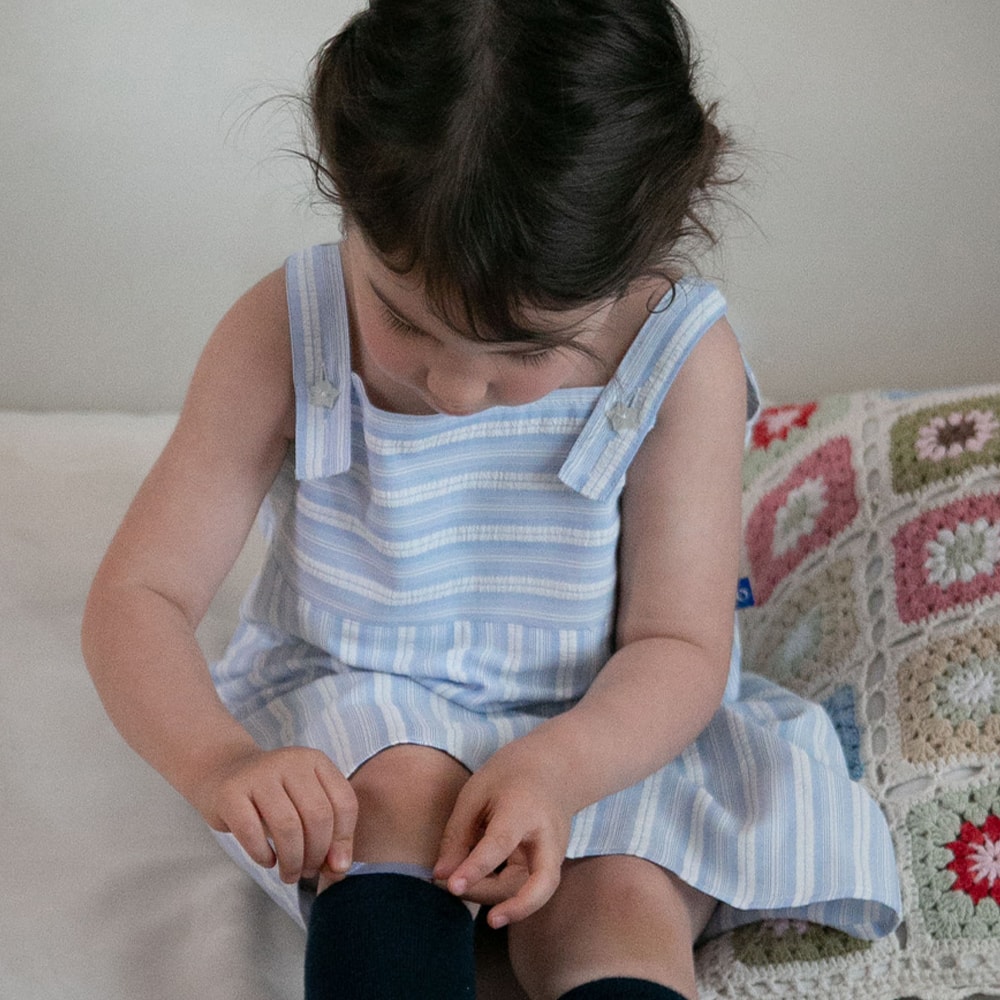 Cottage Lace Stripe Dress