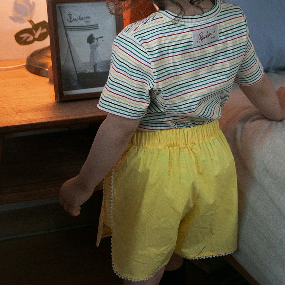 구슬 쇼츠 - yellow