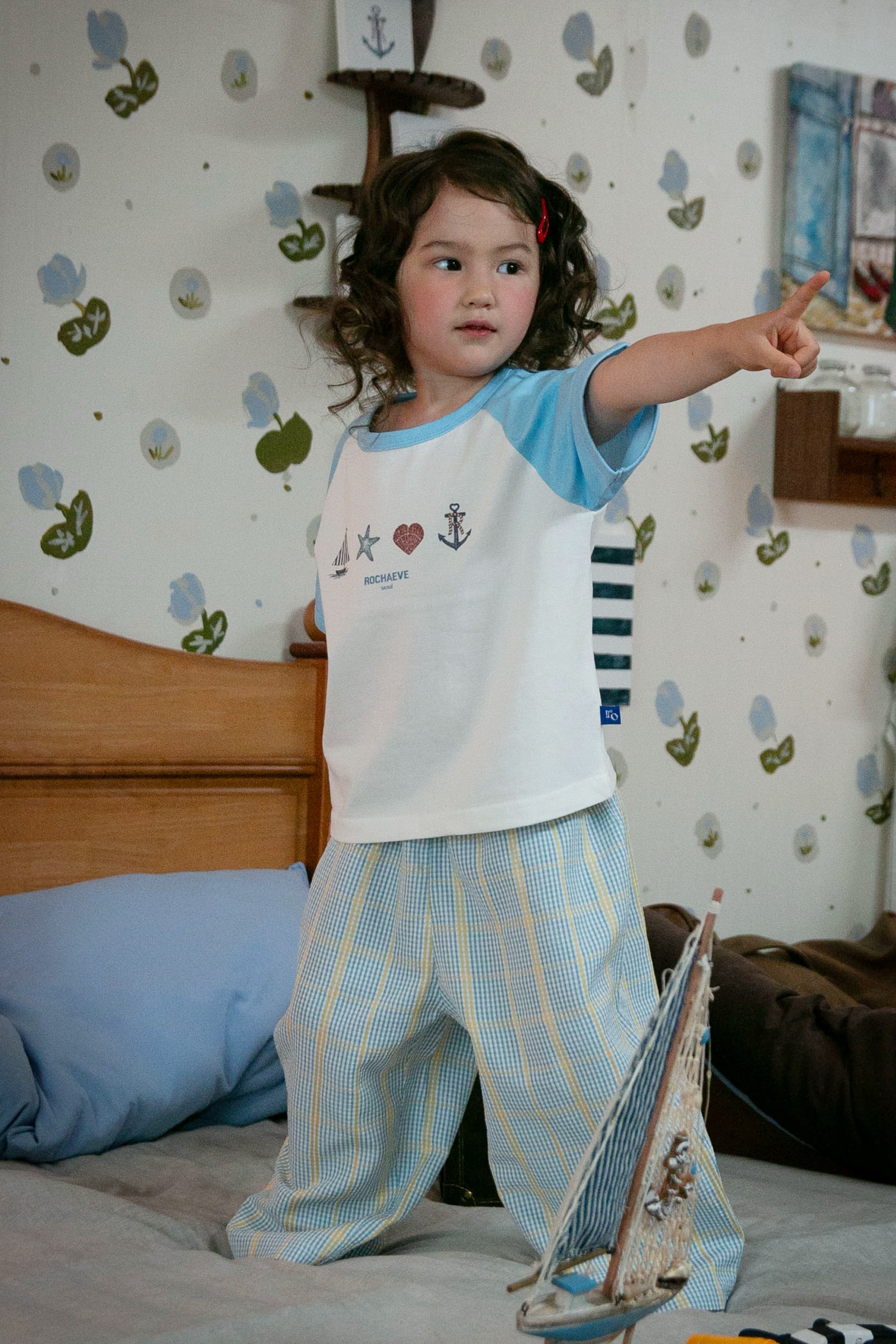 Little Aqua Friends Top - blue