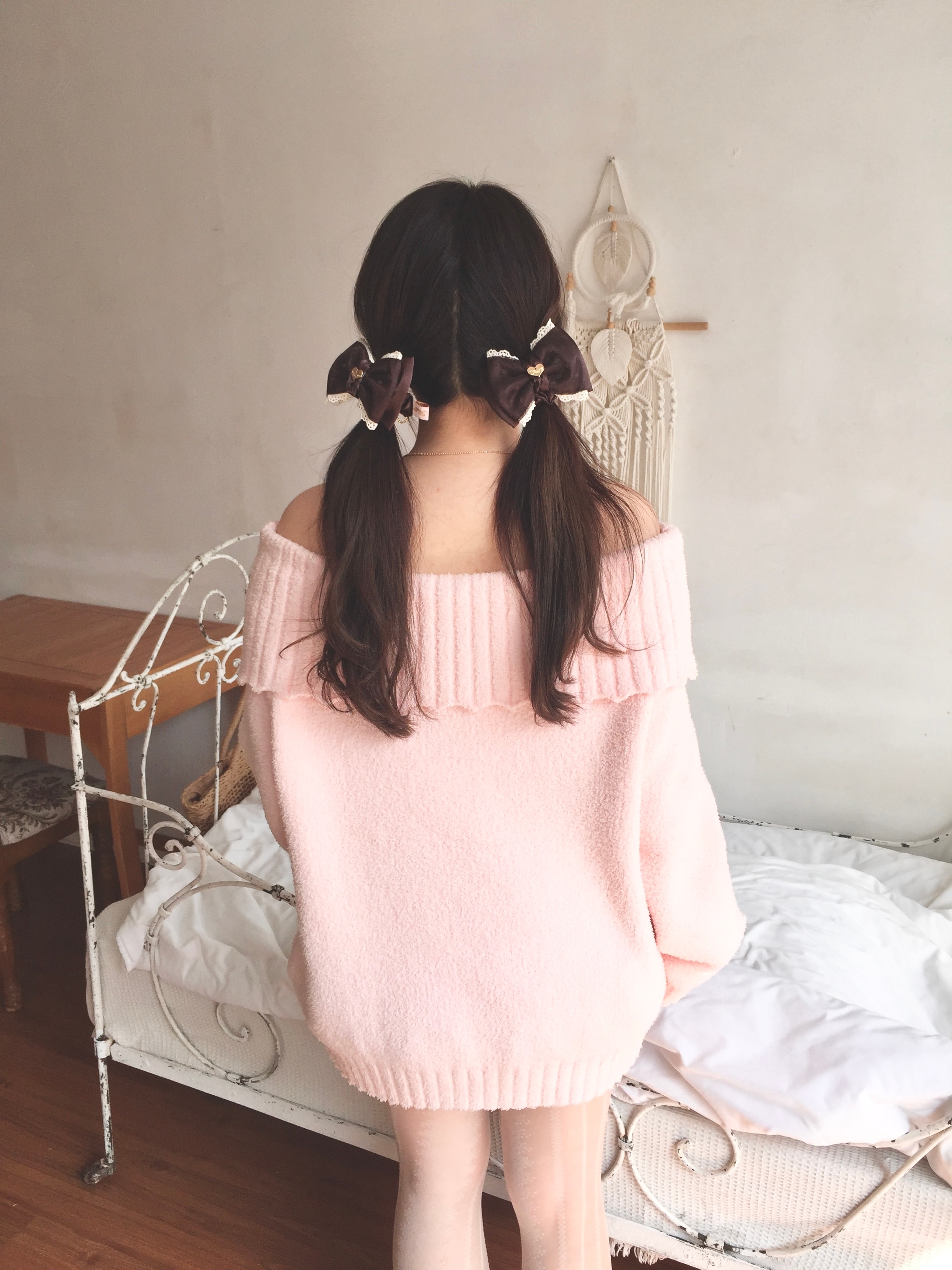 초코초코 리본 슈슈 스크런치