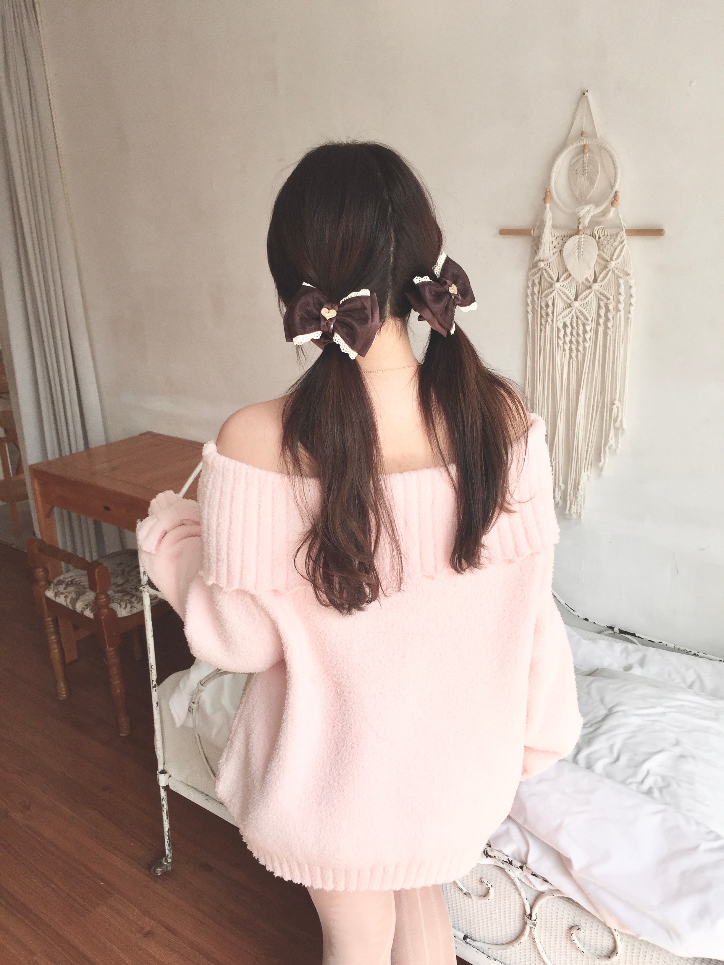 초코초코 리본 슈슈 스크런치