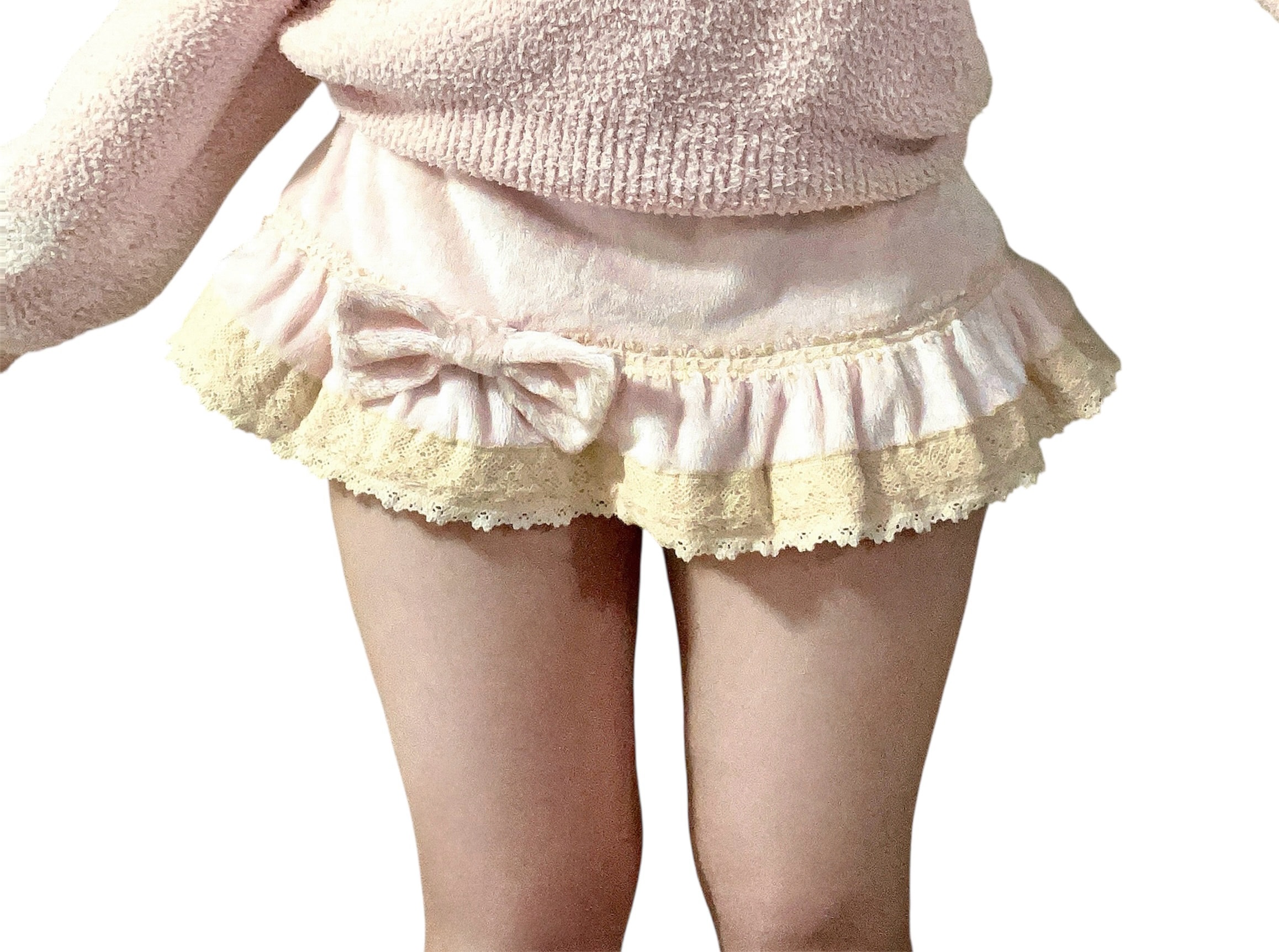 [1차 재입고]베이비핑크 리본 큐롯 스커트